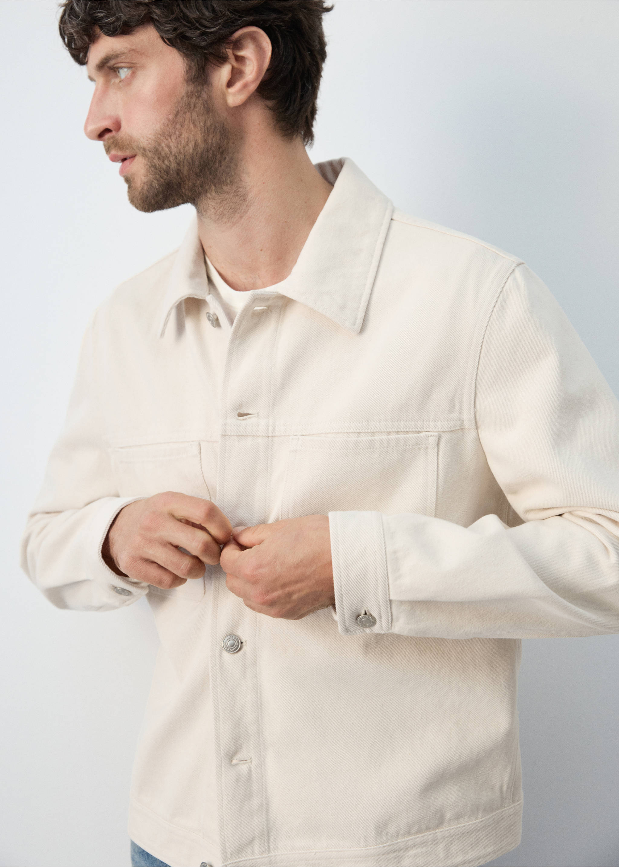 Caçadora texana 100% cotó butxaques - Detall de l'article 6, Cru. Ref: 27084426-00.