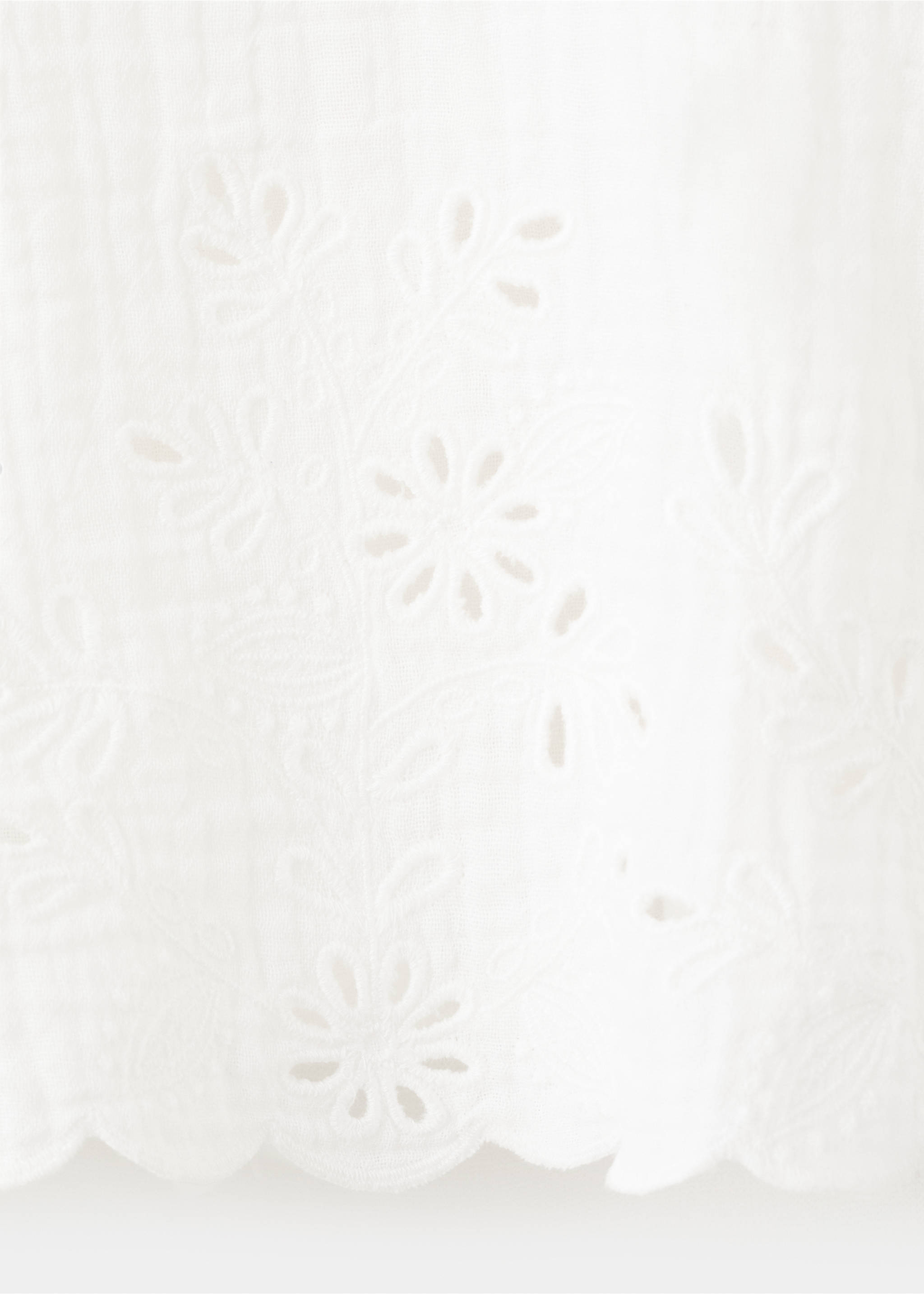 Blusa algodón detalles calados - Detalle del artículo 8, Blanco. Ref: 27084427-00.