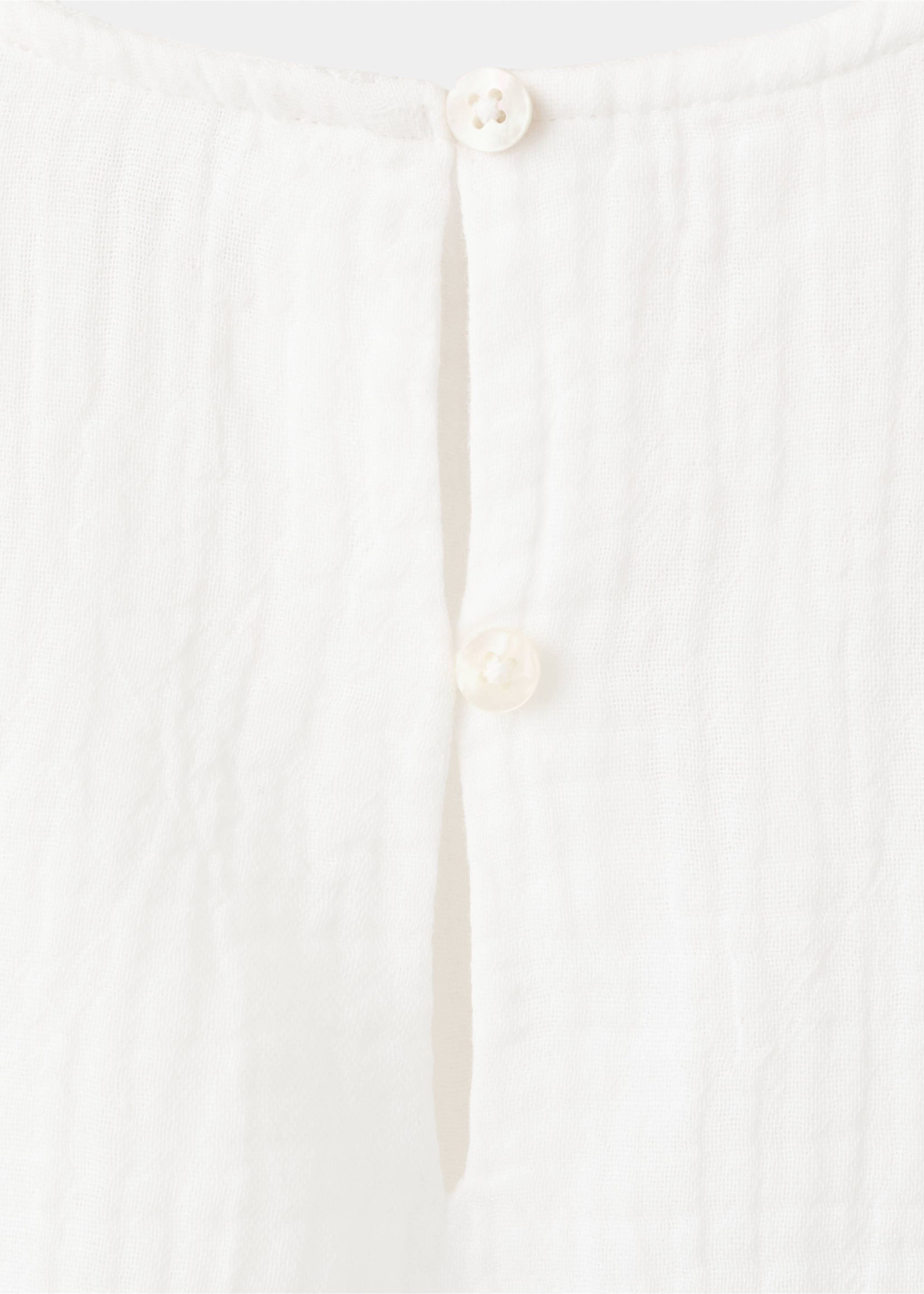 Blusa algodón detalles calados - Detalle del artículo 0, Blanco. Ref: 27084427-00.