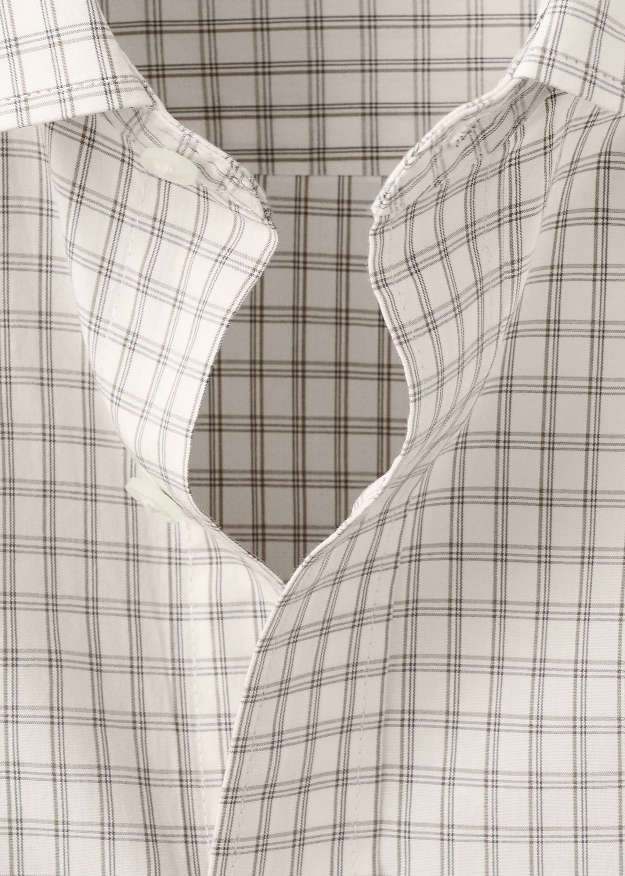 Chemise 100 % coton regular-fit carreaux - Détail de l'article 8, Gris clair/pastel. Ref: 27084428-00.