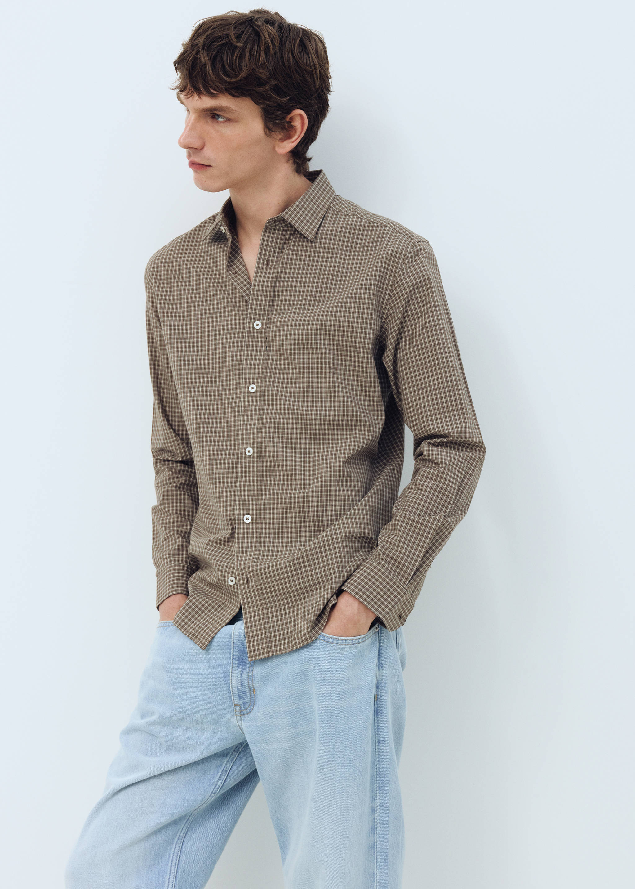 100% cotton regular fit check shirt - Details of the article 5