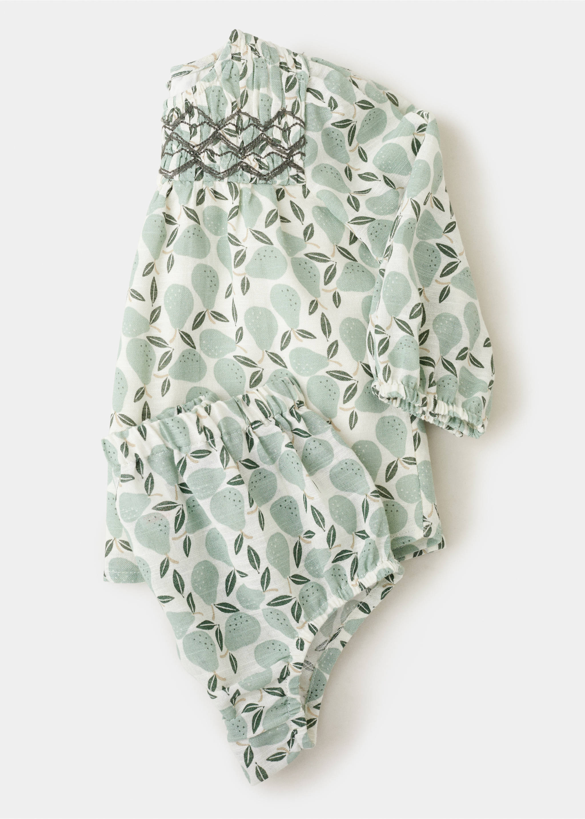 Vestido y ranita estampado - Detalle del artículo 0, Blanco roto. Ref: 27084430-00.