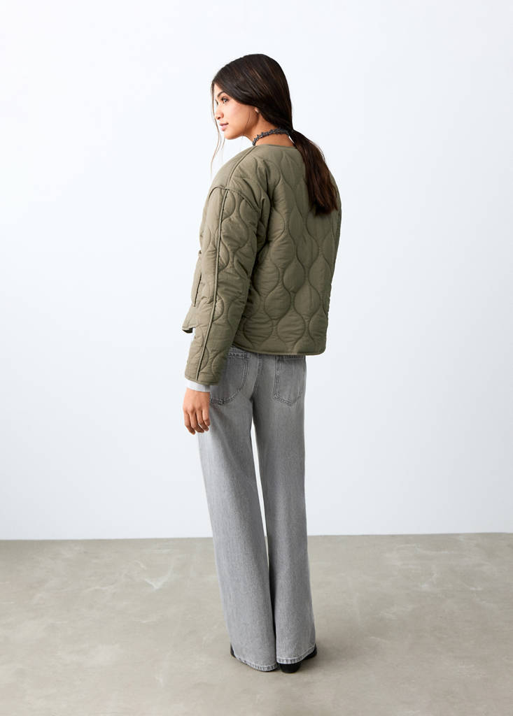 Quilted jacket — Khaki