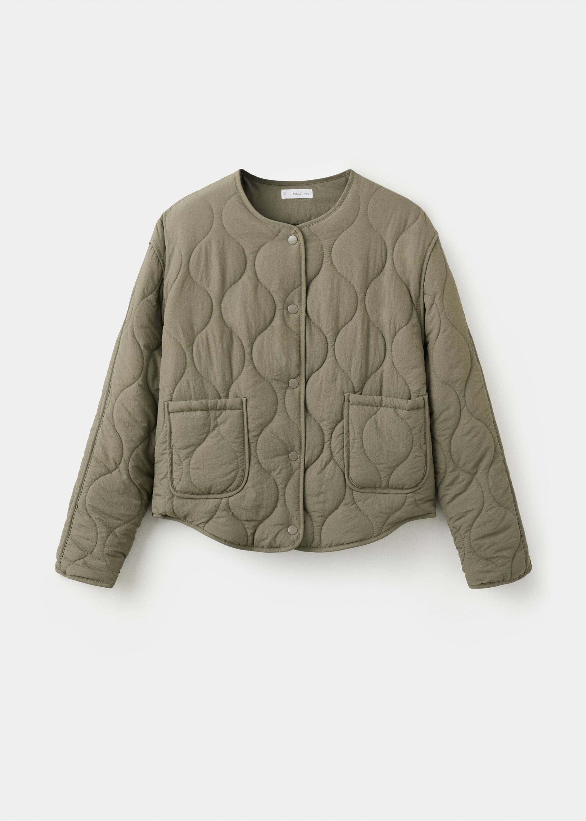 Quilted jacket - Article without model, Khaki. Ref: 27084432-00.