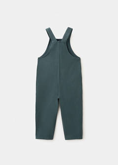 Long cotton dungarees — Green 5