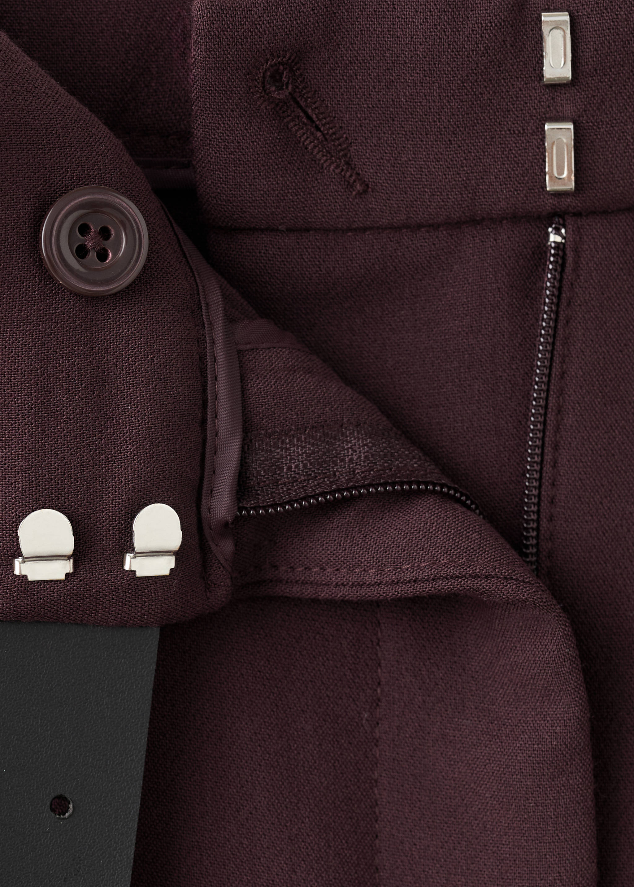 Pantalon droit avec ceinture - Détail de l'article 0