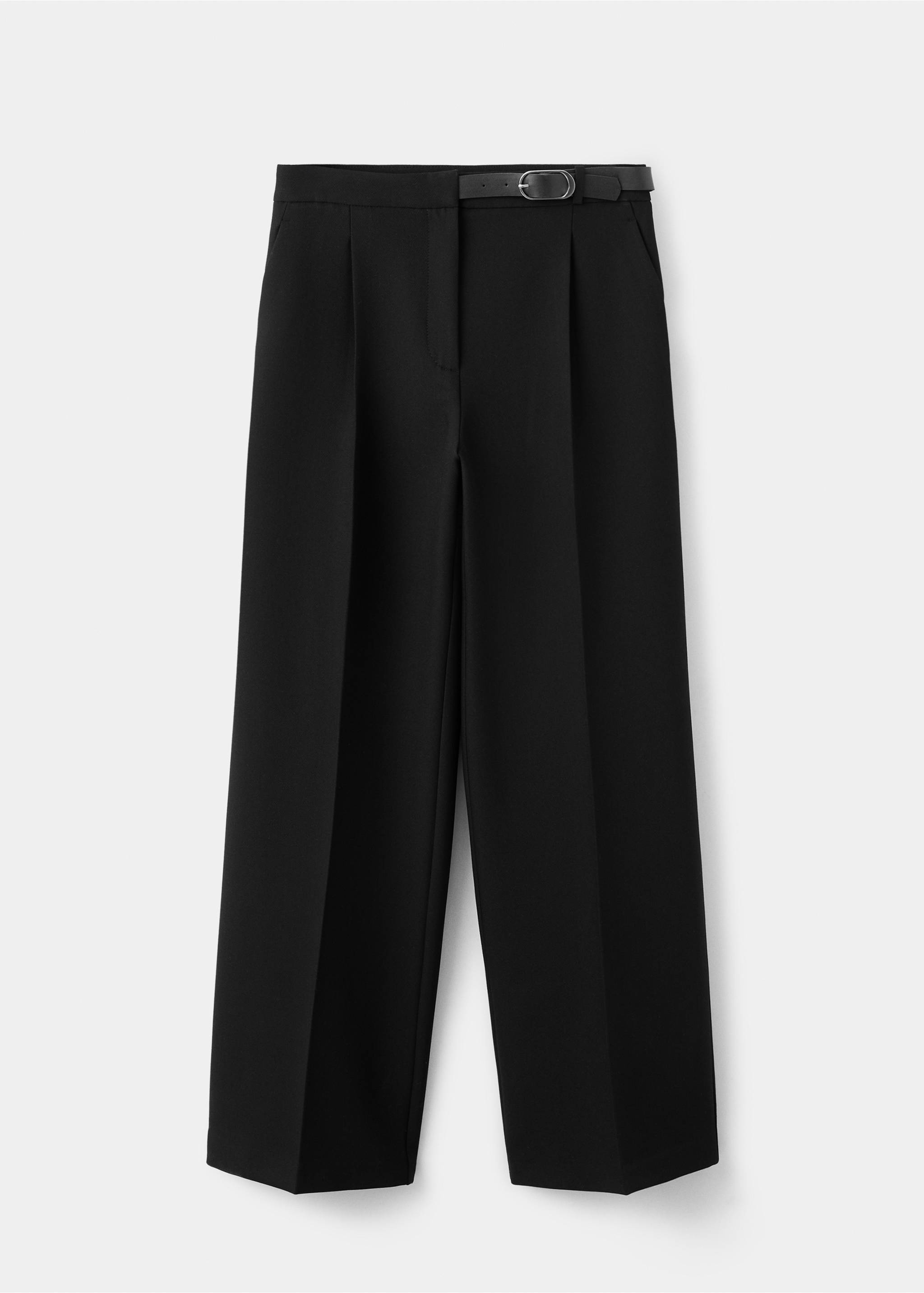 Belt straight-fit trousers - Article without model, Black. Ref: 27084439-00.