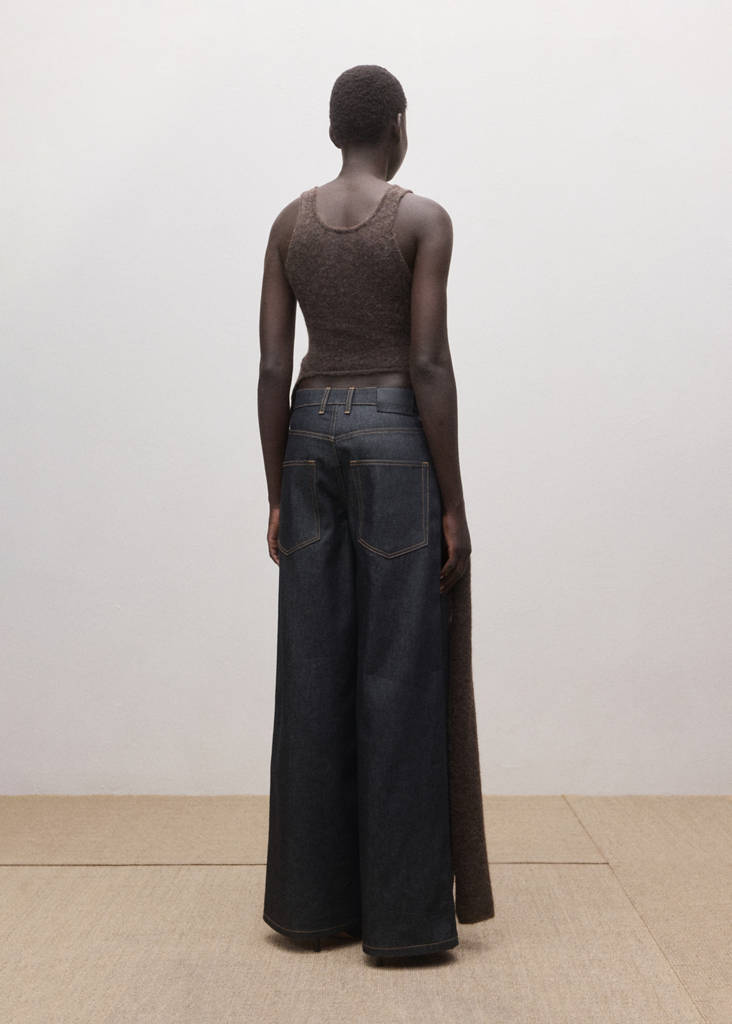 Low-rise wide leg jeans in rinse wash — Open Blue