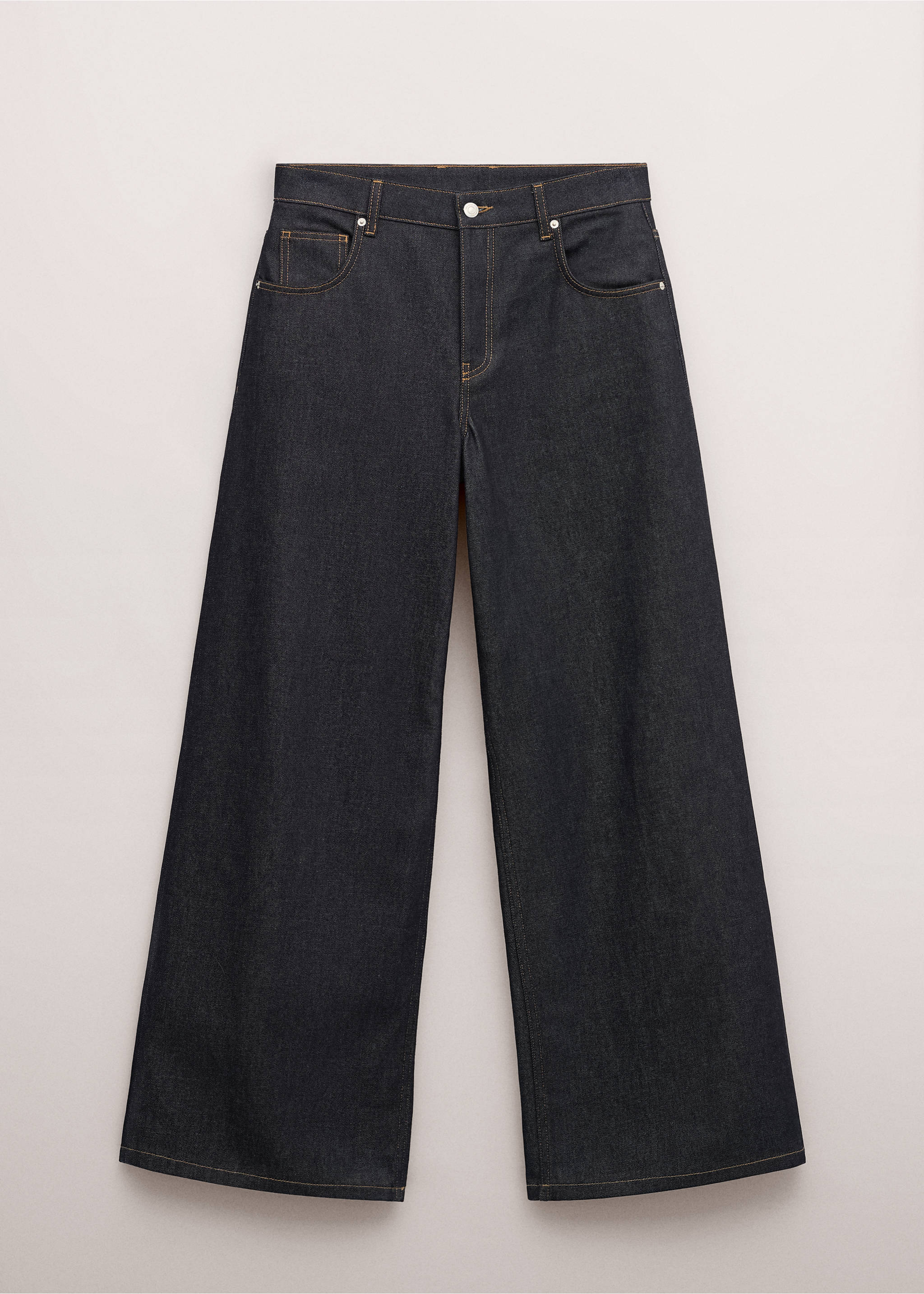 Low-rise wide leg jeans in rinse wash - Article without model, Open Blue. Ref: 27084445-00.