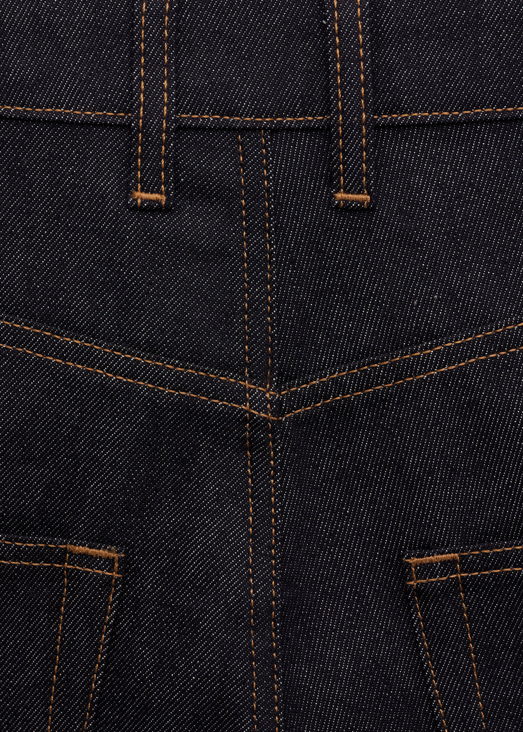 Широкие джинсы с эффектом потертости и низкой посадкой - Деталь изделия 0