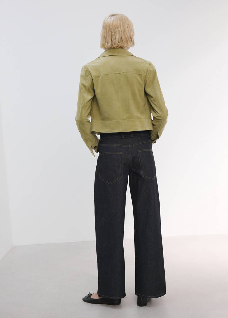 Low-rise wide leg jeans in rinse wash — Open Blue