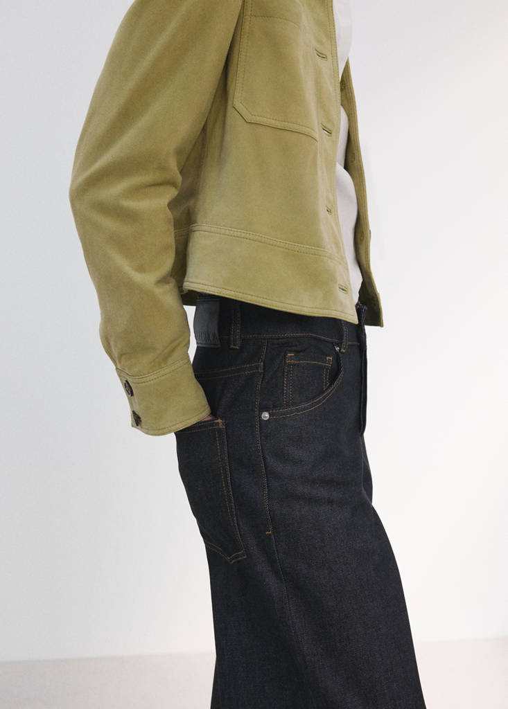 Low-rise wide leg jeans in rinse wash — Open Blue