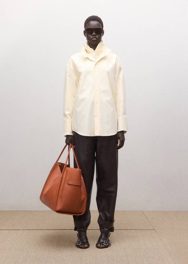 Shirt with combined collar — Yellow