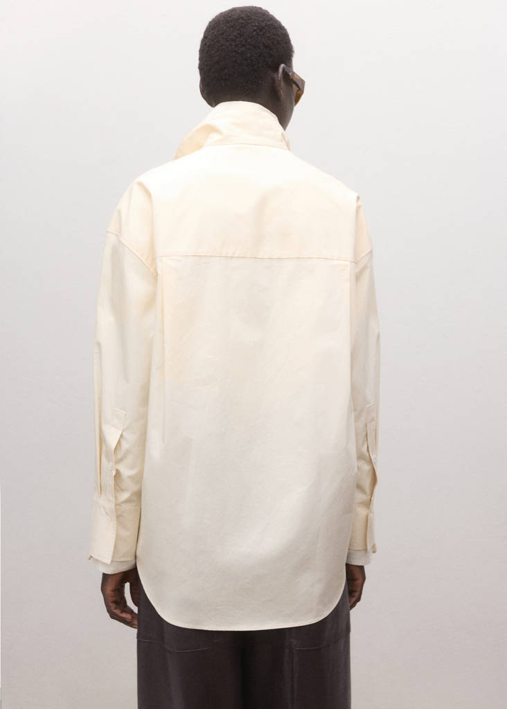 Shirt with combined collar — Yellow