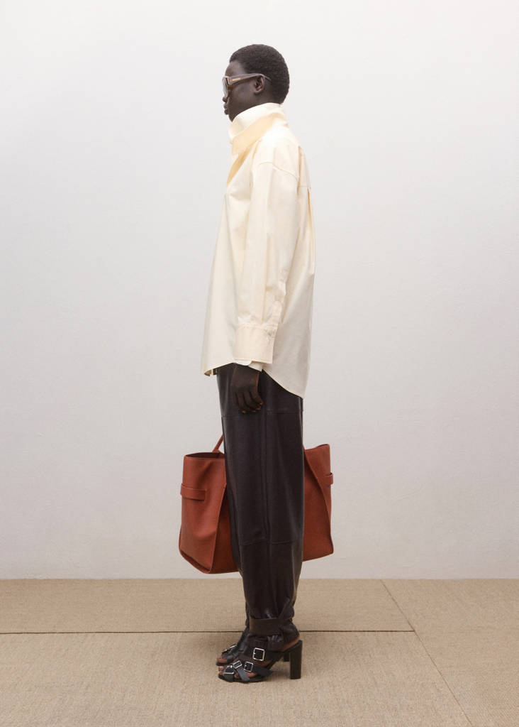 Shirt with combined collar — Yellow