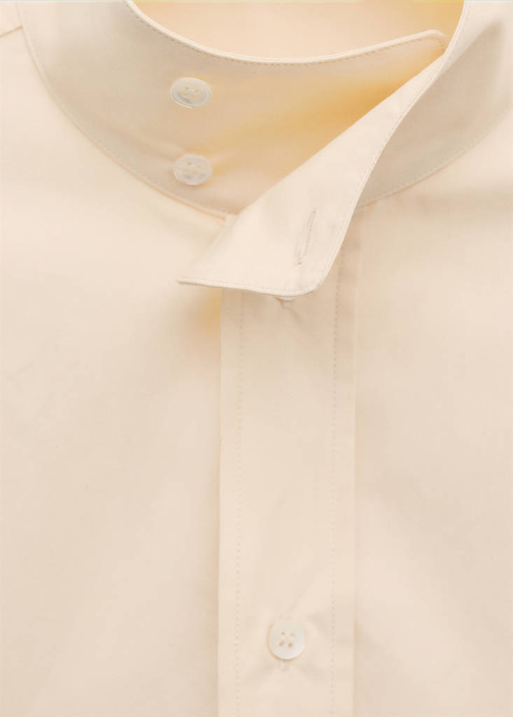 Shirt with combined collar — Yellow