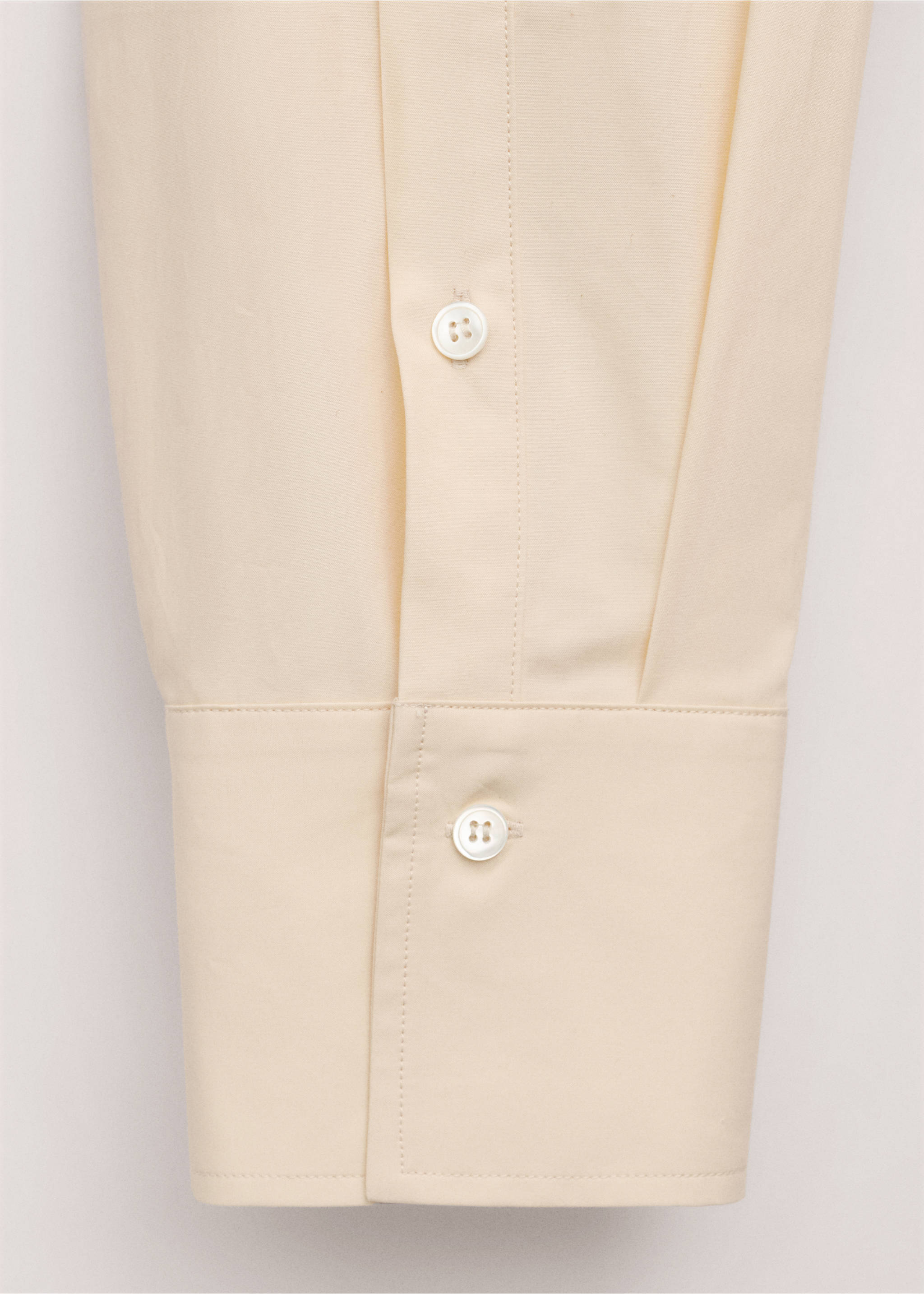 Shirt with combined collar - Details of the article 0, Yellow. Ref: 27084446-00.