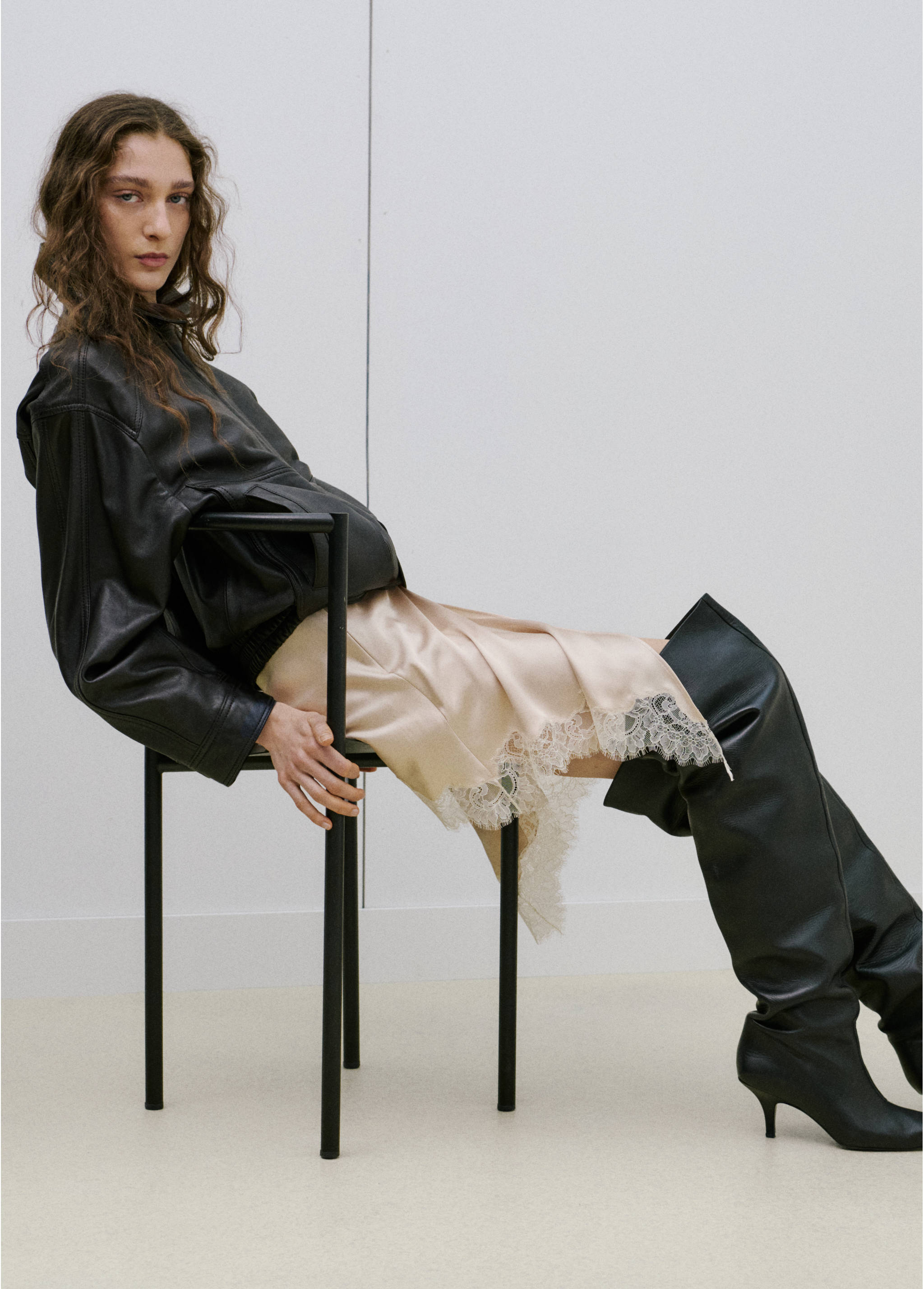 Jupe lingerie croisée avec ouverture - Détail de l'article 1