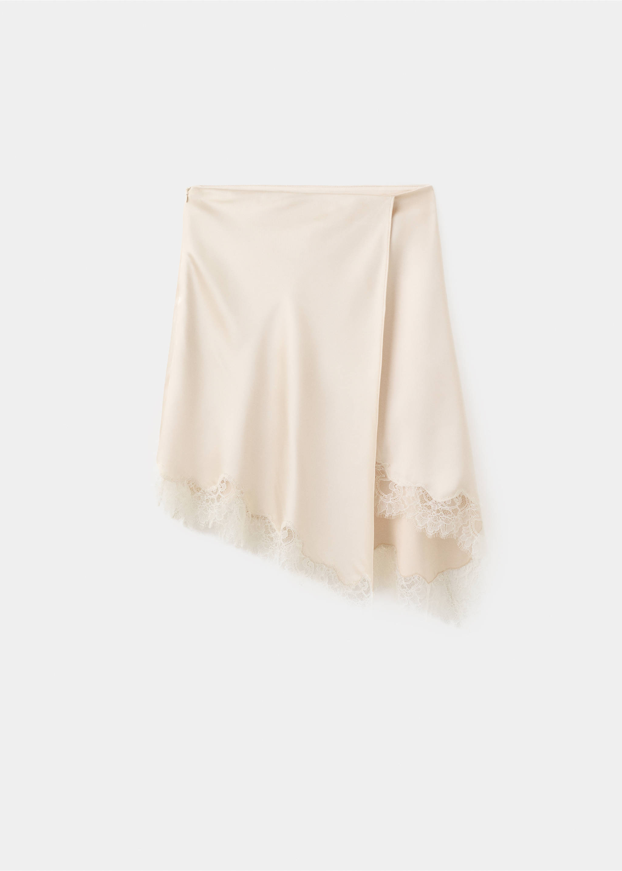 Falda lencera cruzada abertura - Artículo sin modelo, Beige. Ref: 27084447-00.