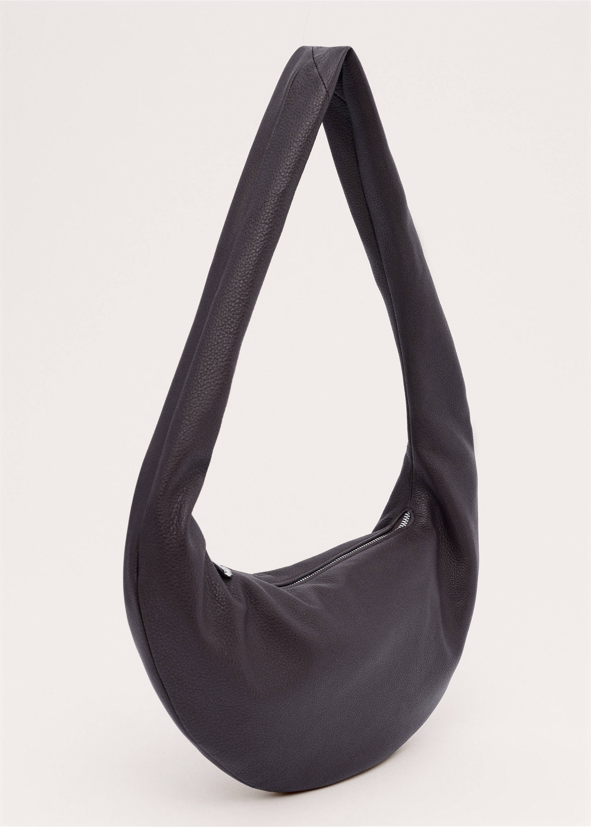 Oval leather shoulder bag - Medium plane, Burgundy. Ref: 27084449-00.
