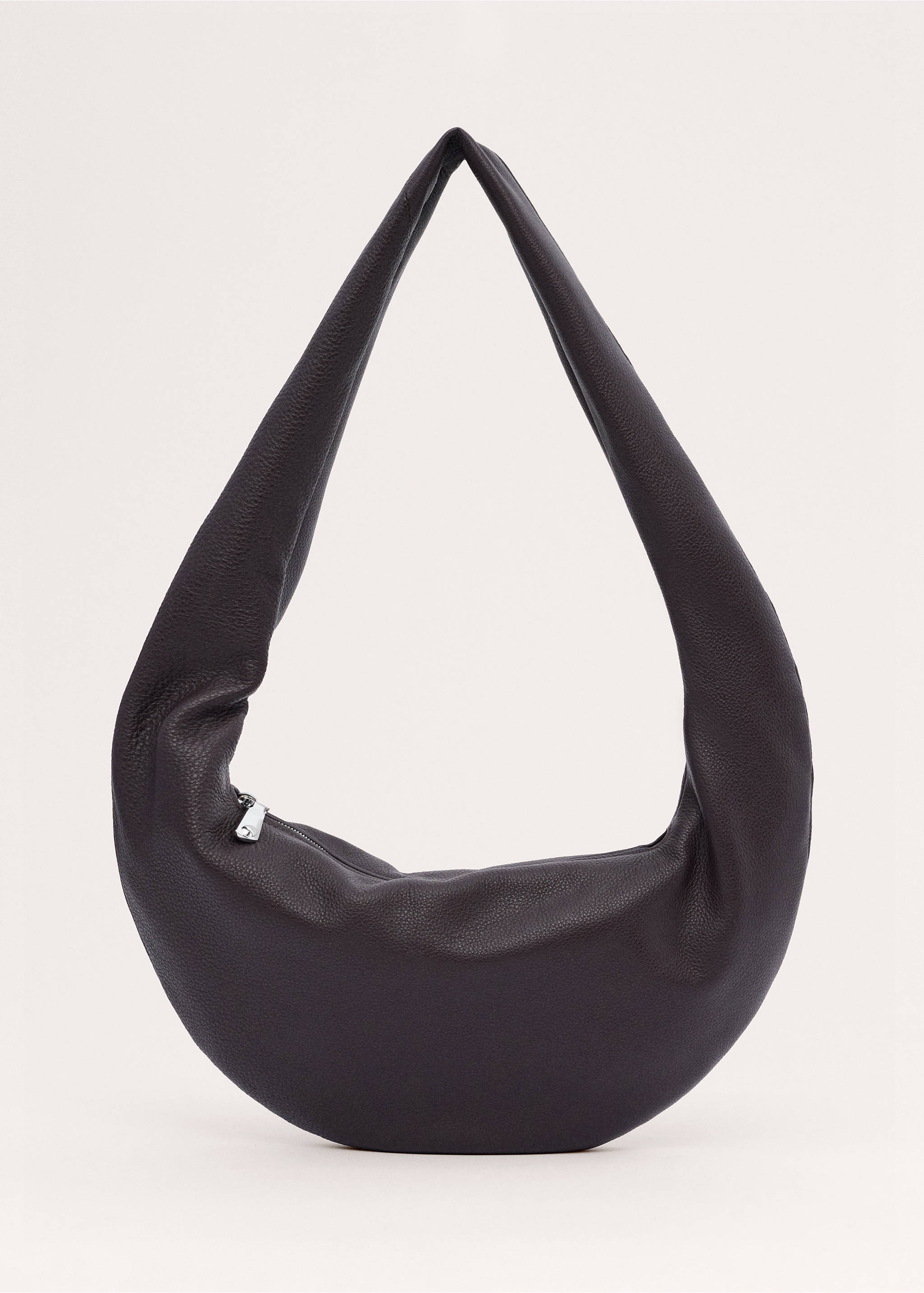 Oval leather shoulder bag - Article without model, Burgundy. Ref: 27084449-00.