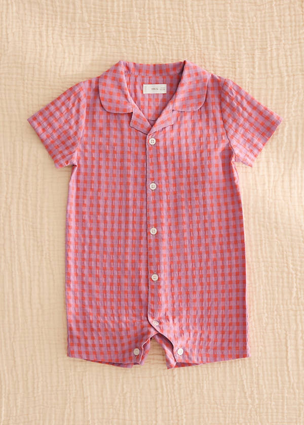 Full check pyjama set — Lilac