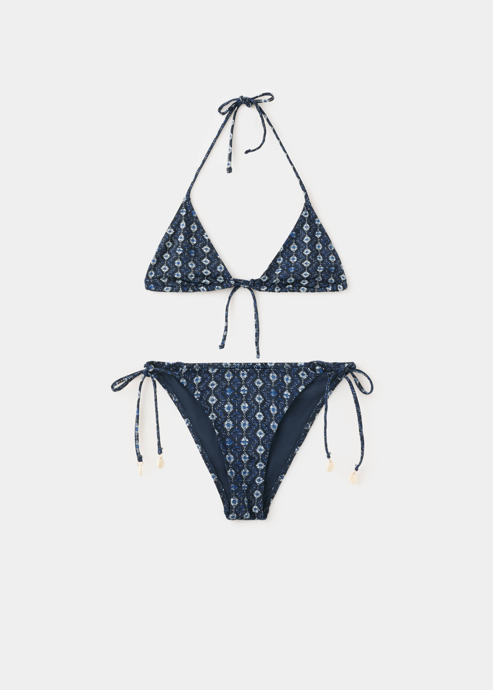 Printed bikini with medium-coverage bottoms - Article without model