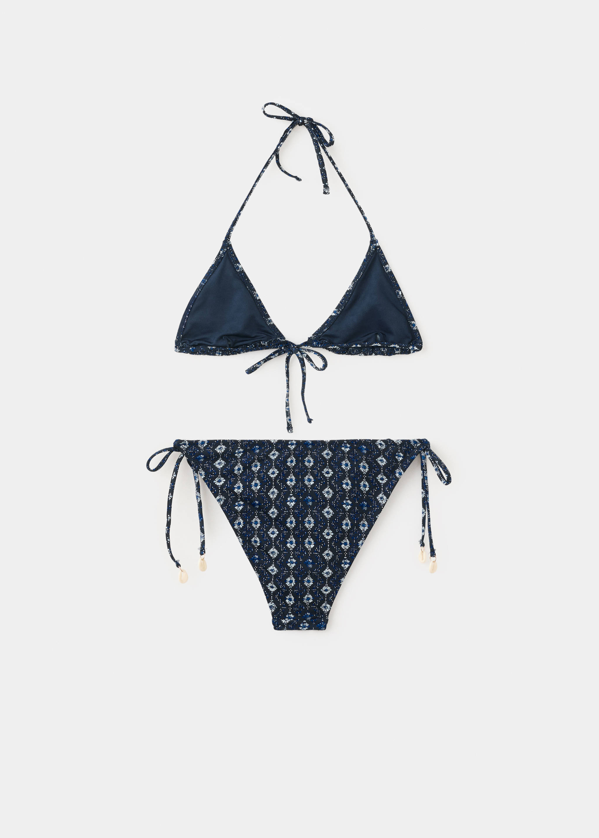 Printed bikini with medium-coverage bottoms - Reverse of the article