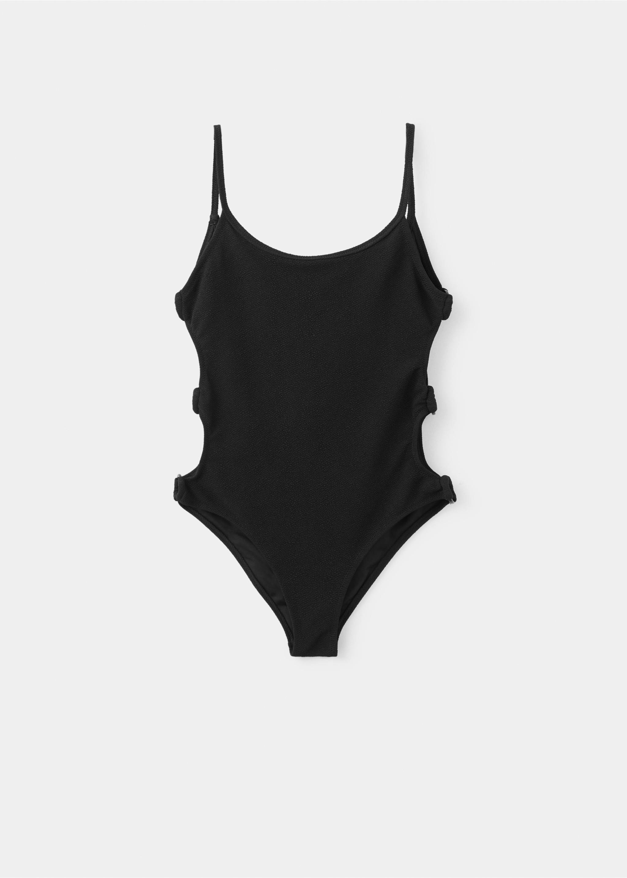 Cut-out swimsuit with mid-rise briefs - Article without model, Black. Ref: 27084769-00.