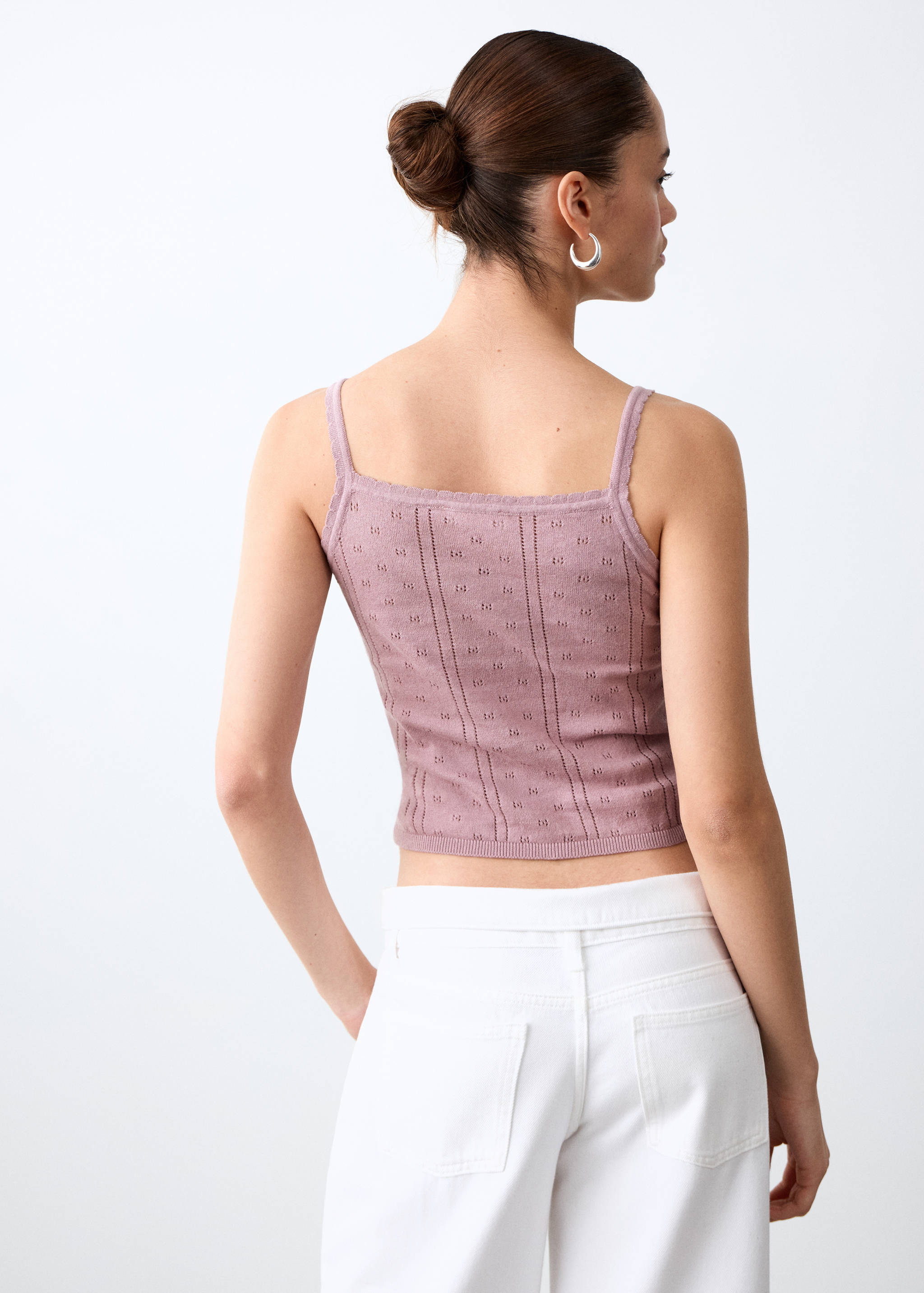 Openwork knit top - Reverse of the article