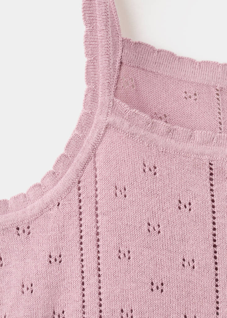 Ribbed knit top — Pink