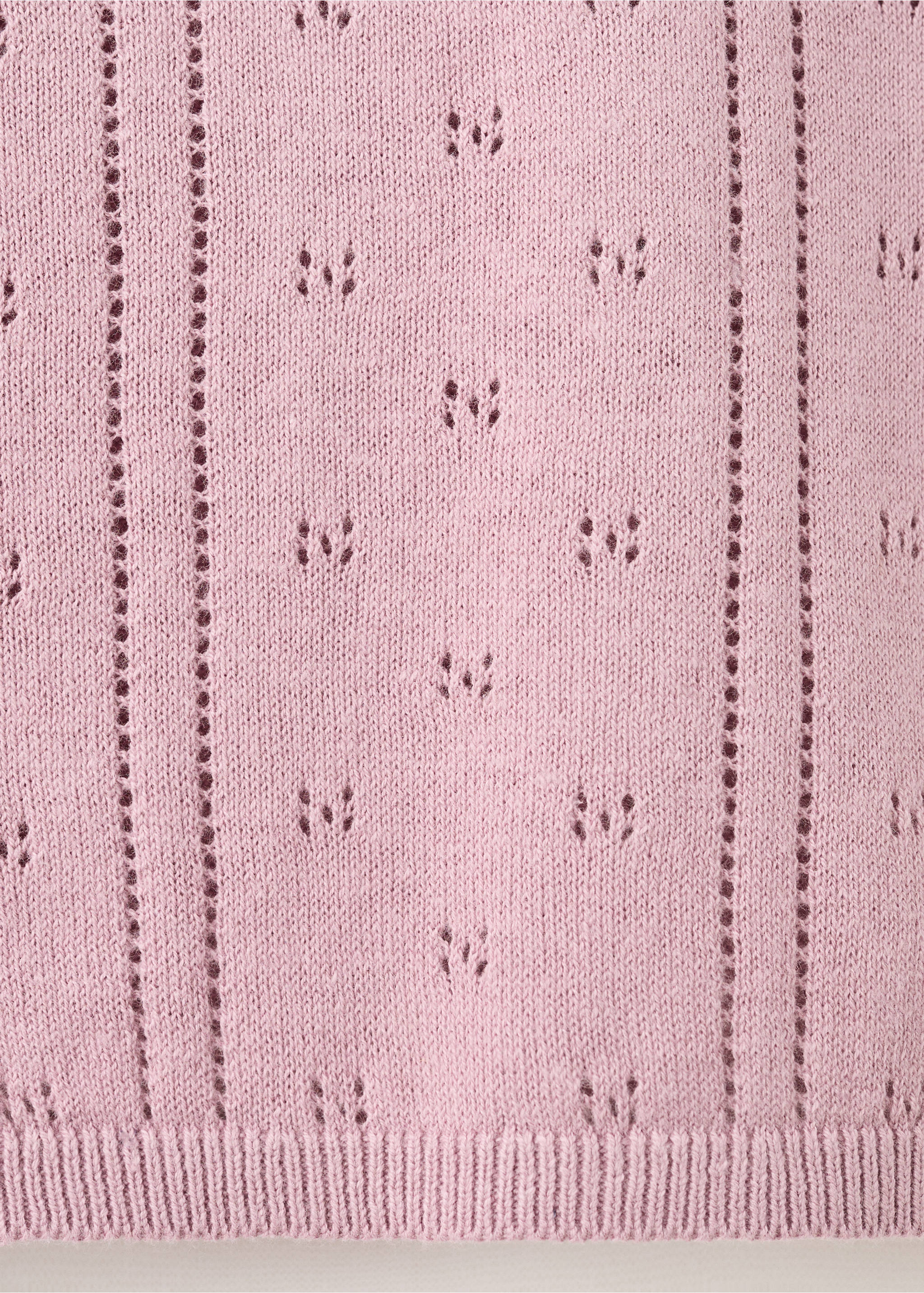 Openwork knit top - Details of the article 0, Pink. Ref: 27084770-00.