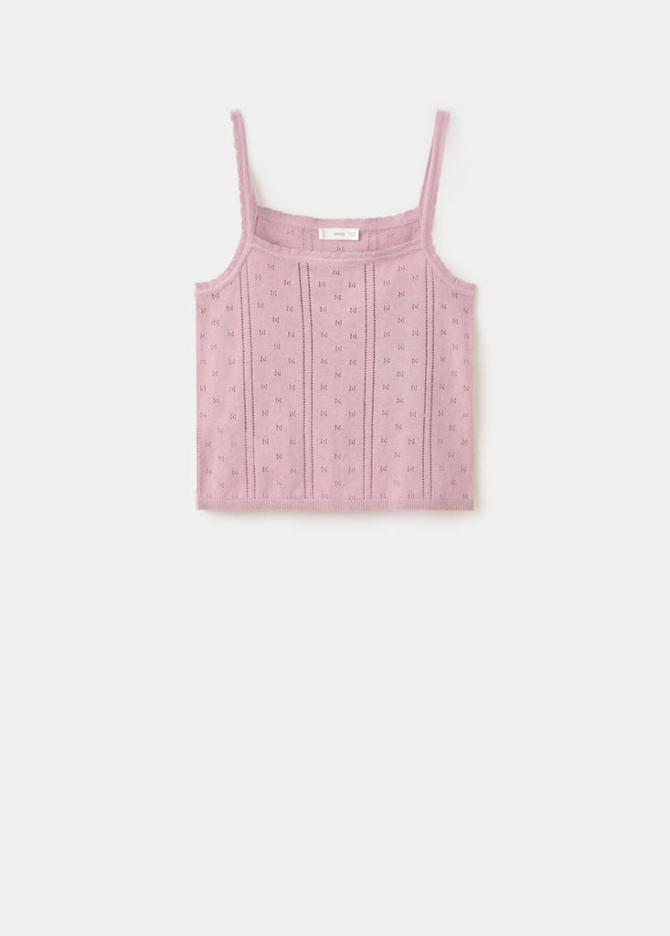 Ribbed knit top — Pink