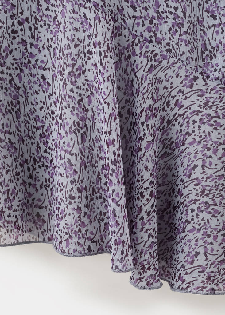 Printed dress with back opening — Light/Pastel Purple