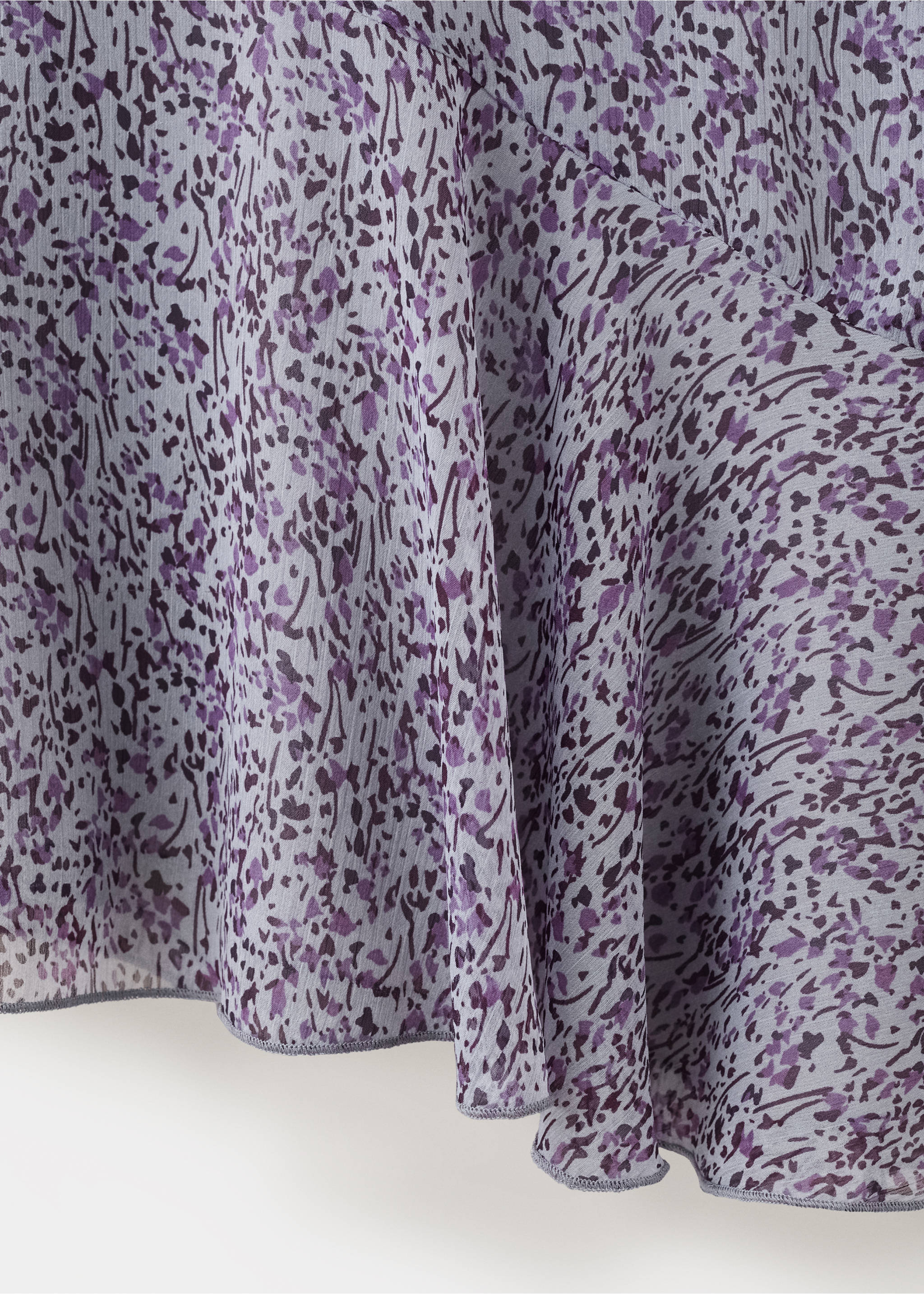 Gemustertes Kleid mit Cut-Out am Rücken - Detail des Artikels 0, Helllila/Pastelllila. Ref: 27084771-00.