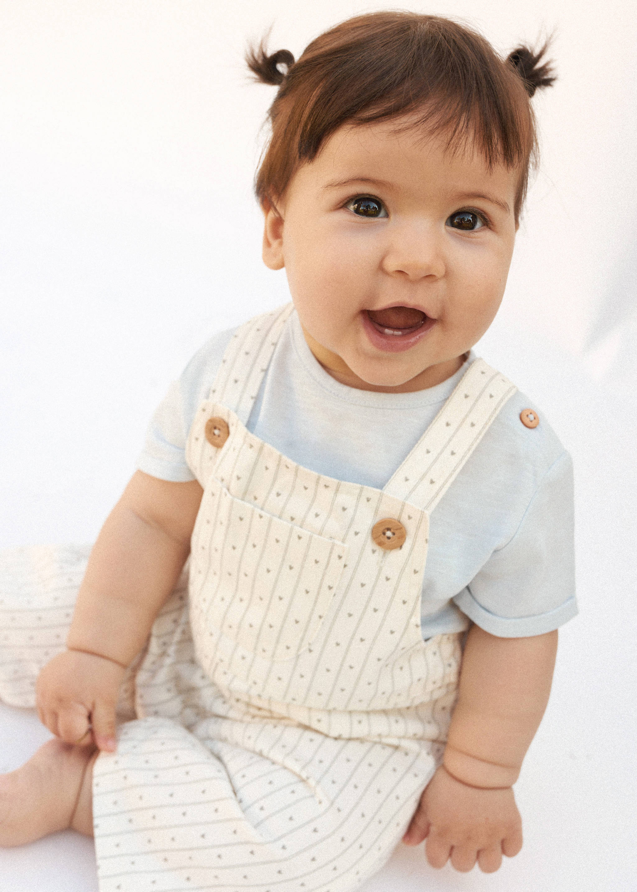 Džínové kalhoty s laclem a proužky - Detail zboží 5