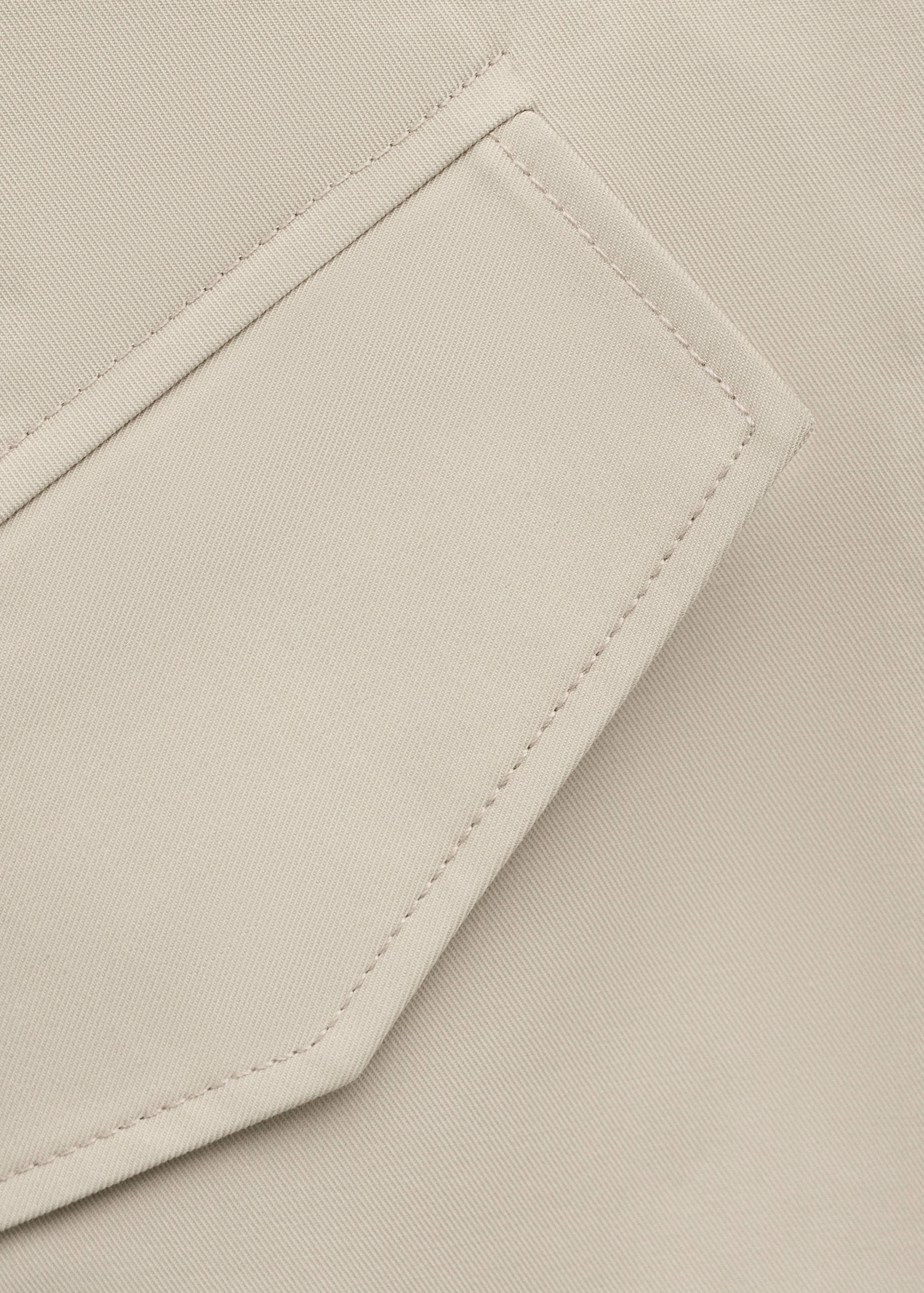 100% cotton trench with pockets - Details of the article 0
