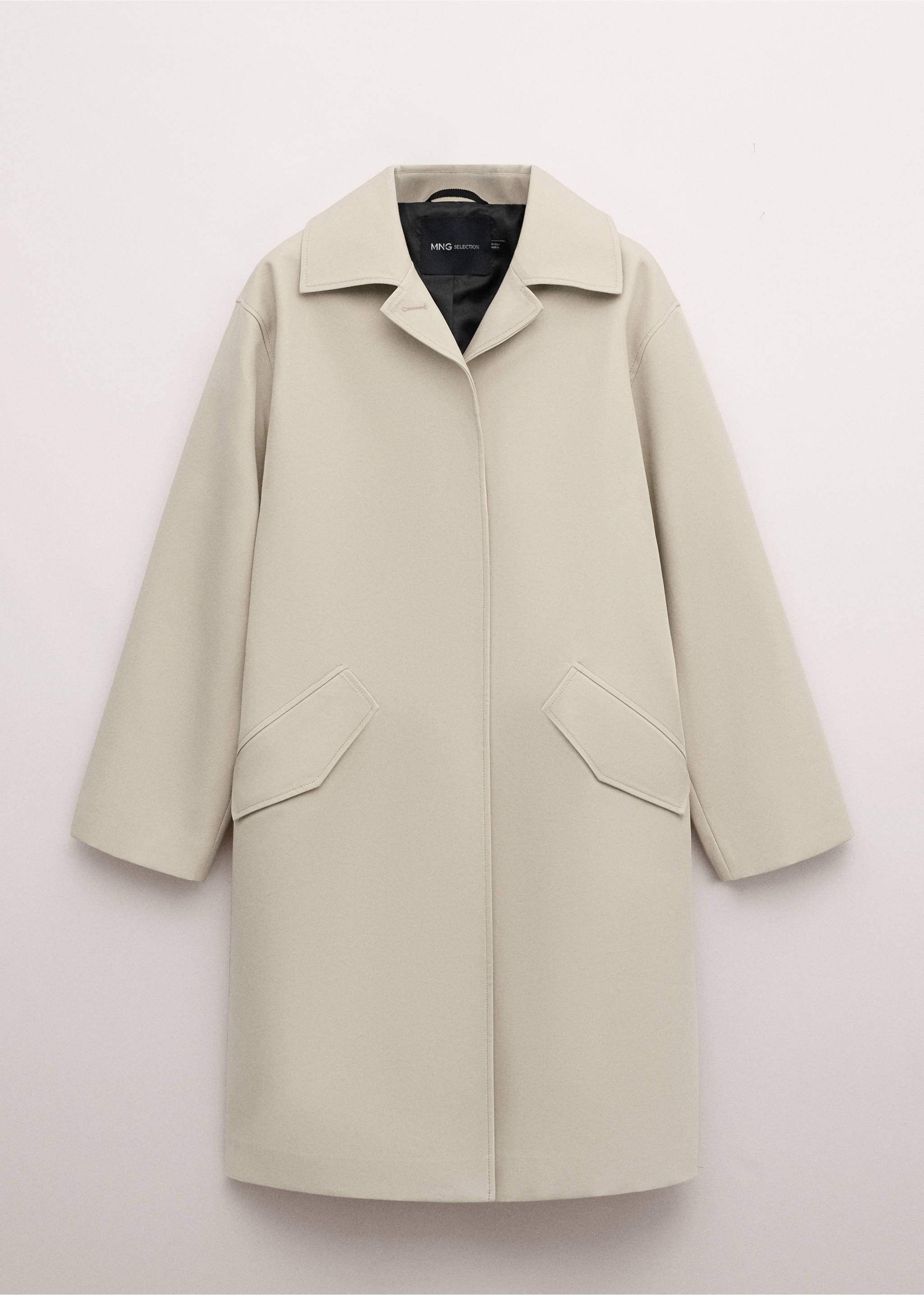 100% cotton trench with pockets - Article without model, Light/Pastel Grey. Ref: 27084779-00.