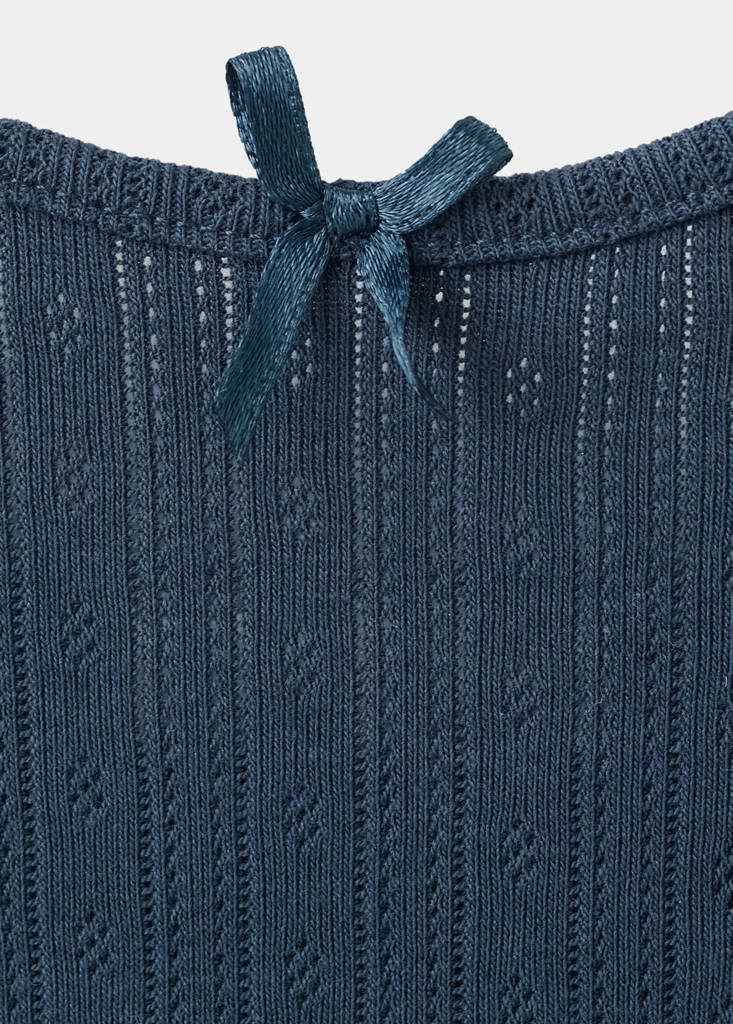 Rib-knit nightgown — Navy