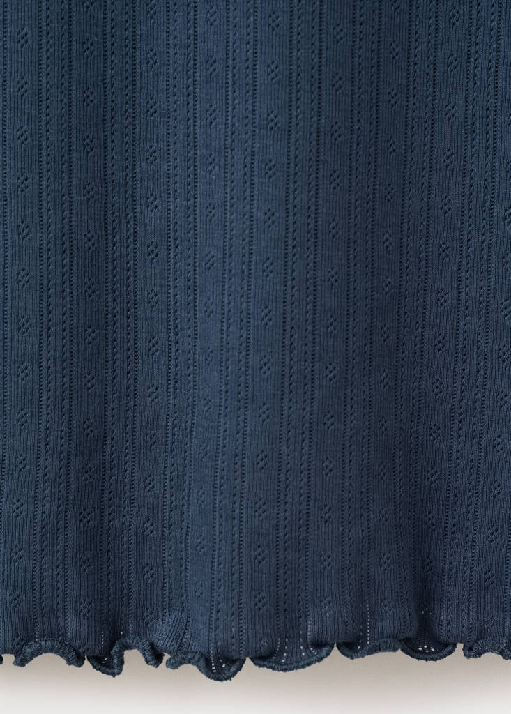 Rib-knit nightgown — Navy