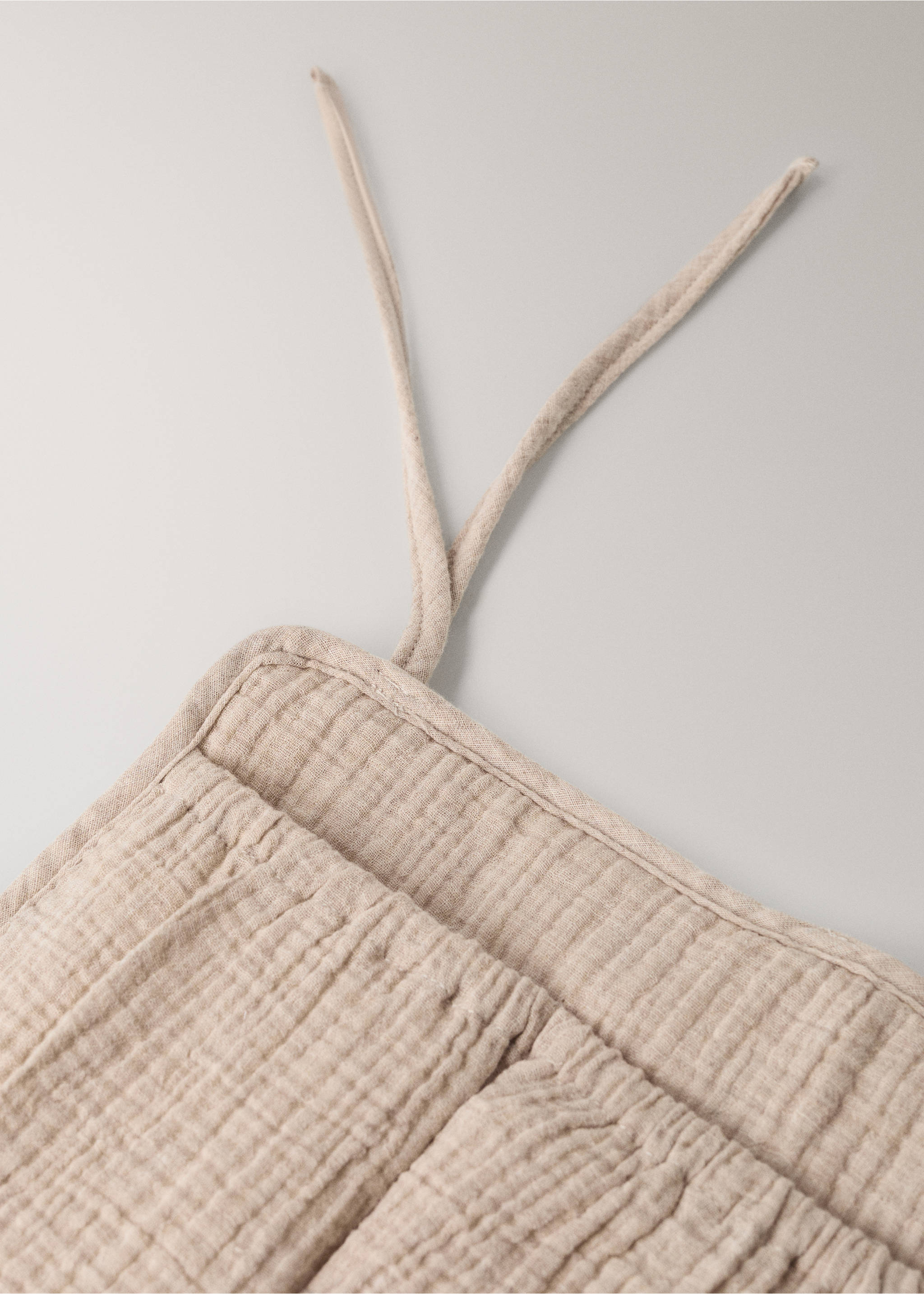 Cotton muslin cot organiser - Details of the article 1, Beige. Ref: 27084783-00.