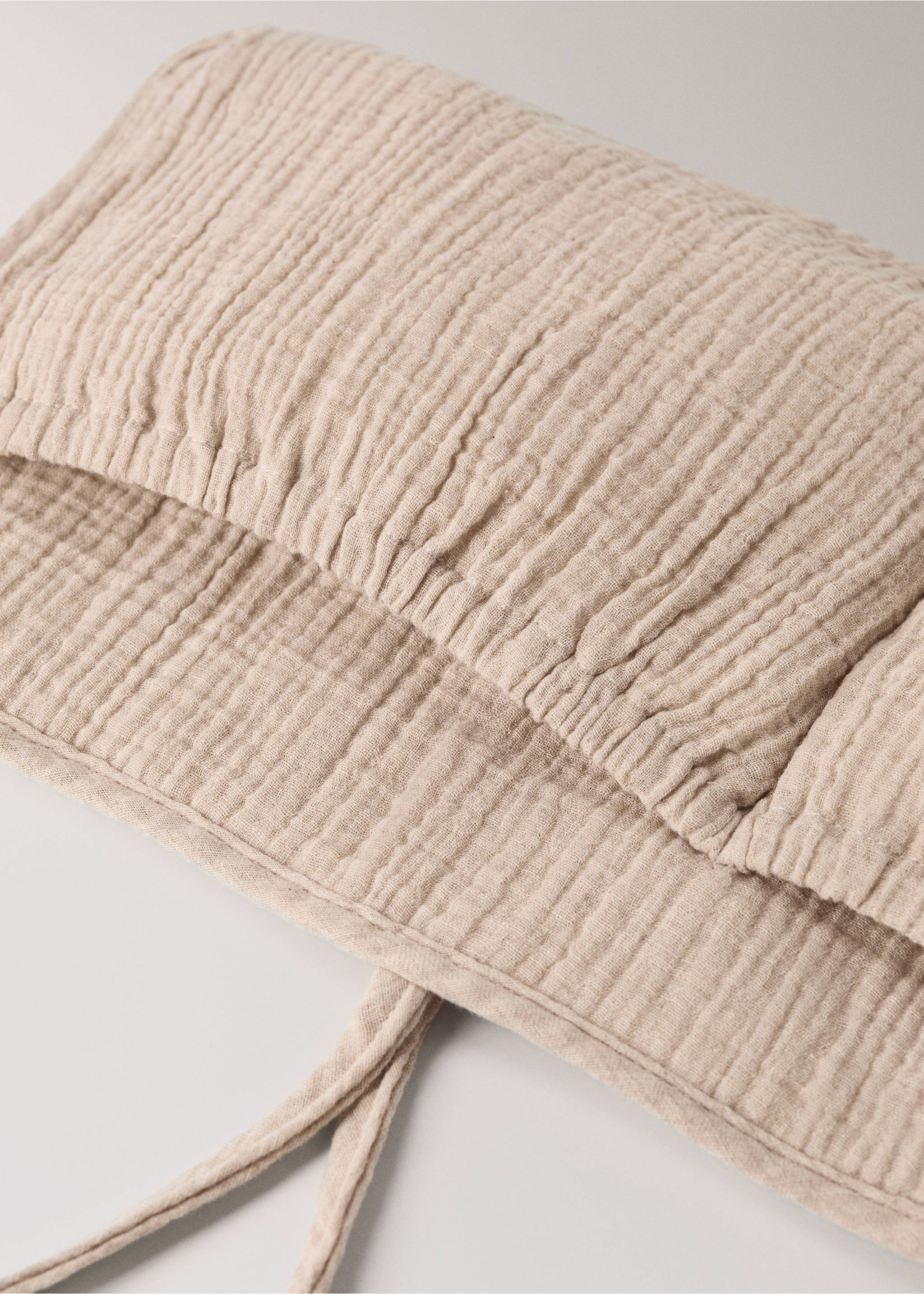 Cotton muslin cot organiser - Details of the article 2, Beige. Ref: 27084783-00.