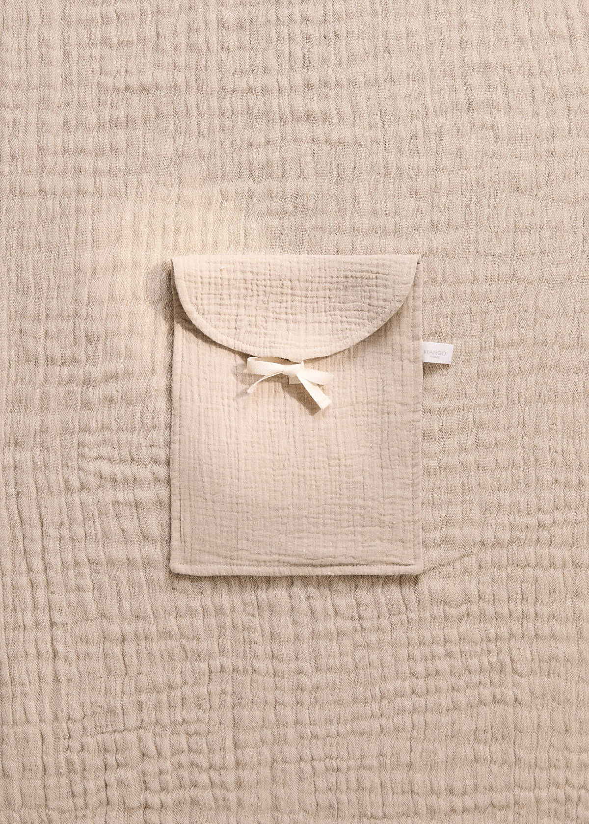 Children’s cotton gauze toiletry bag — Beige