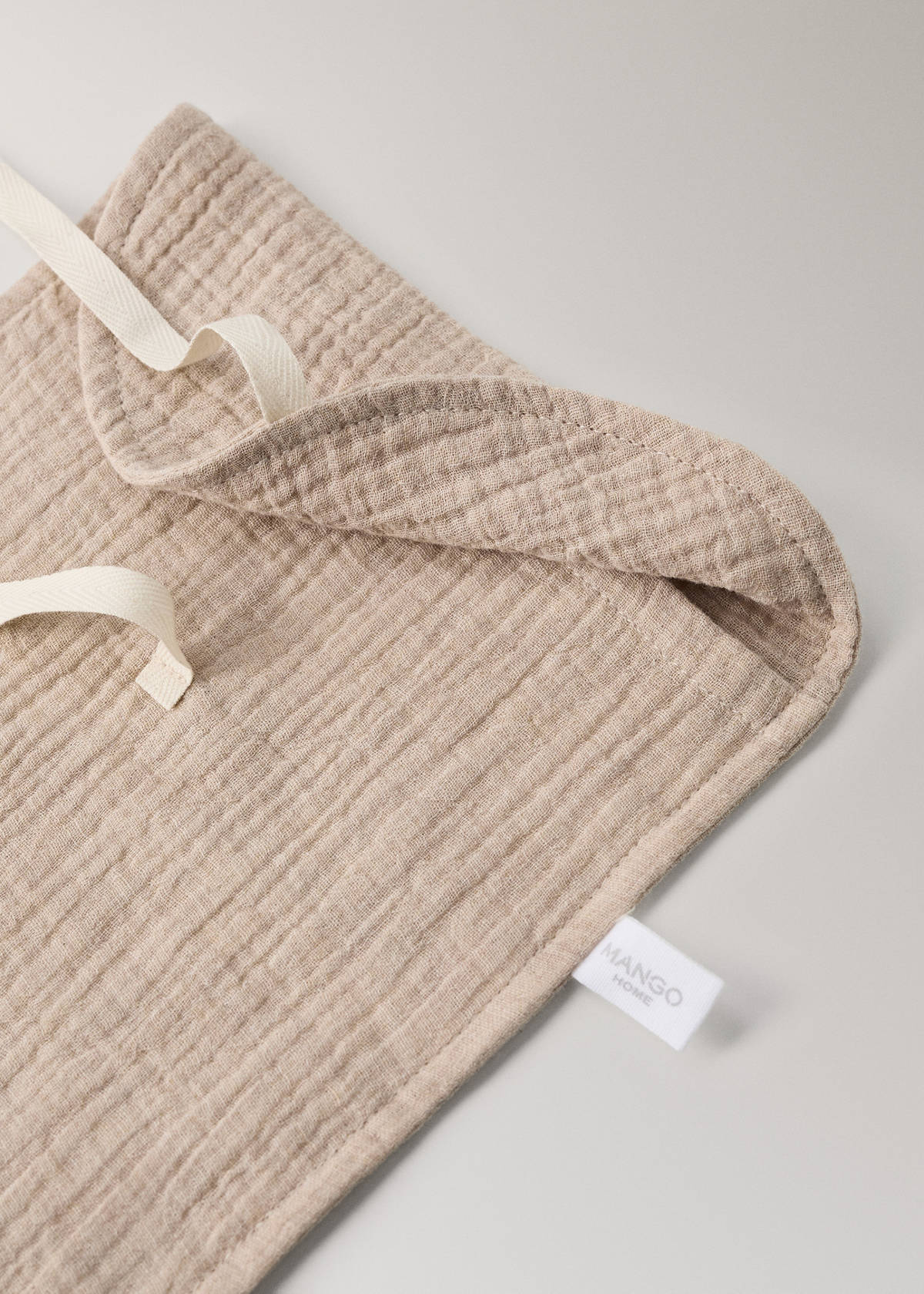 Children’s cotton gauze toiletry bag — Beige