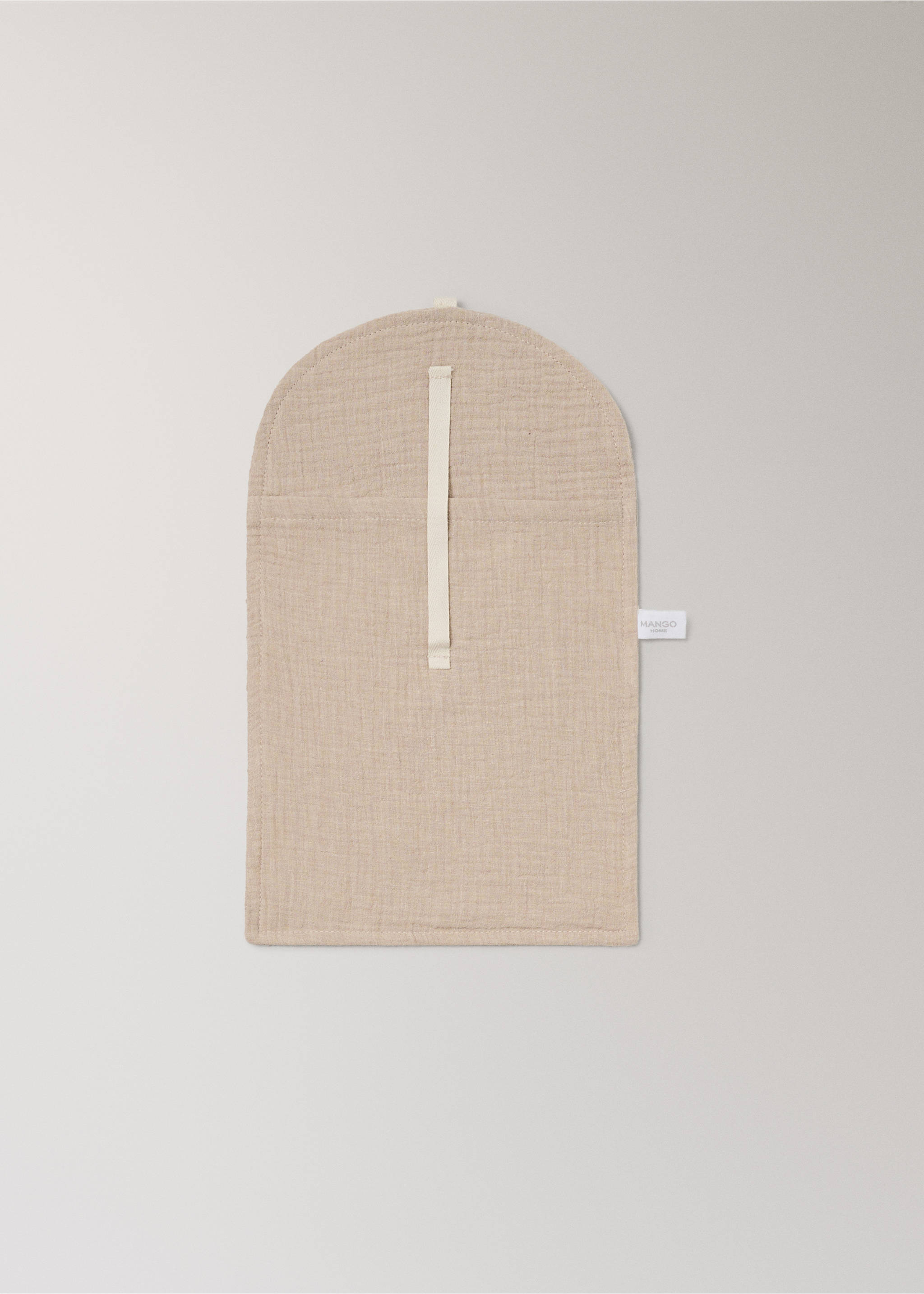 Children’s cotton gauze toiletry bag - Details of the article 3, Beige. Ref: 27084787-00.