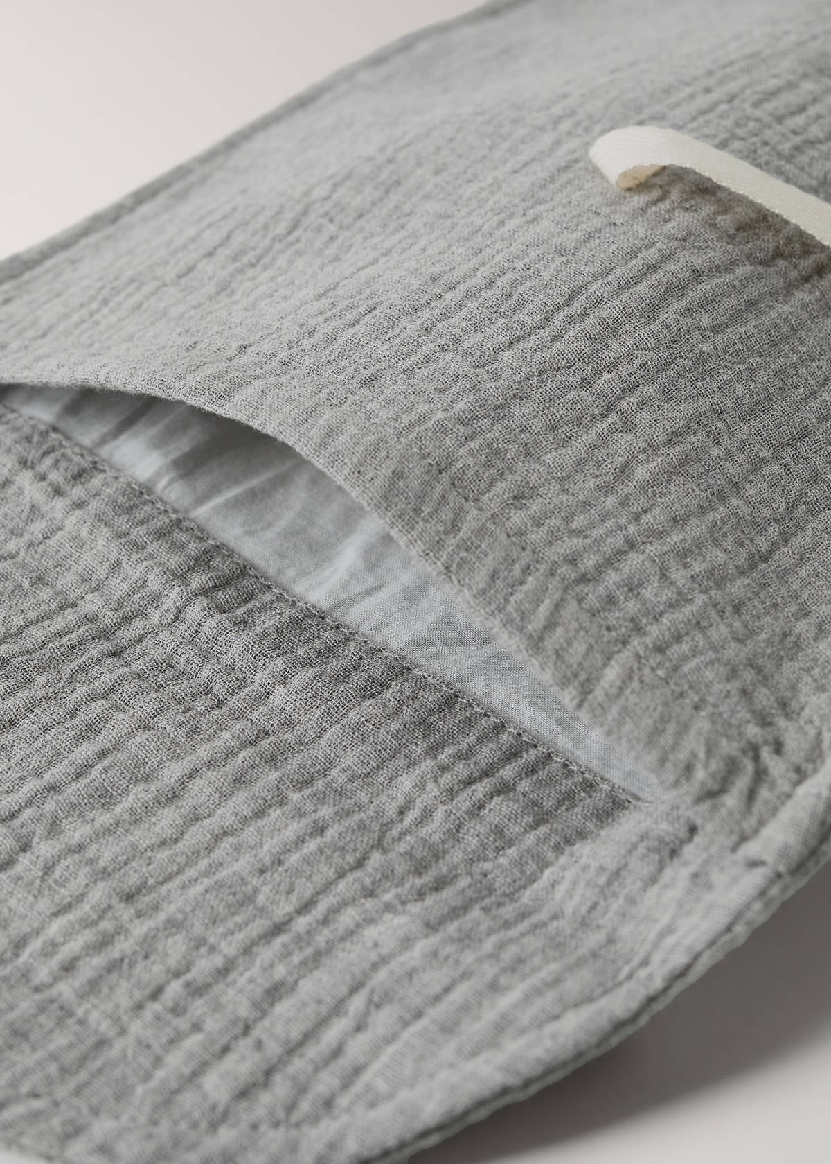 Children’s cotton gauze toiletry bag — Grey