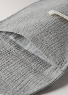 Children’s cotton gauze toiletry bag — Grey 3