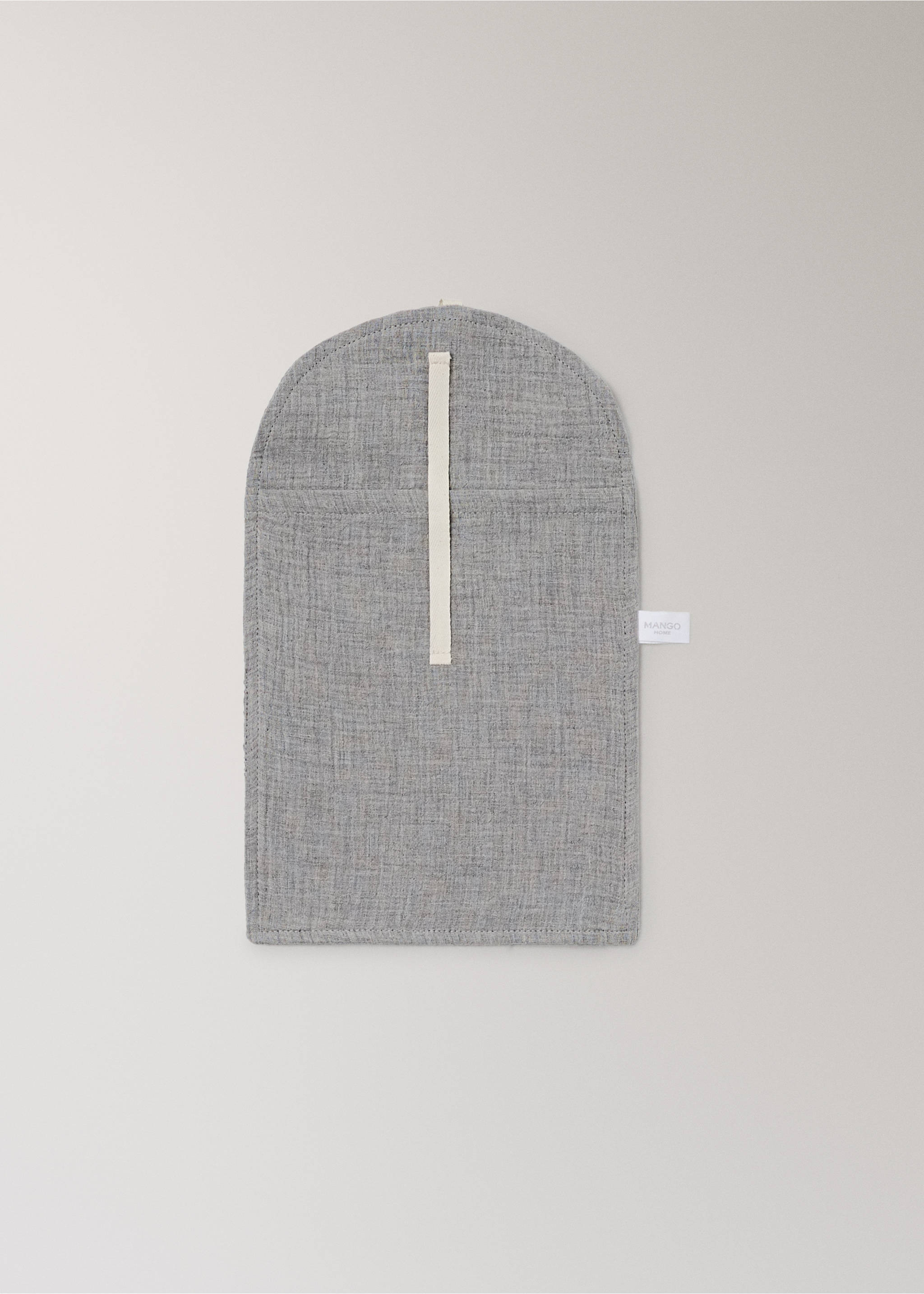 Children’s cotton gauze toiletry bag - Details of the article 3, Grey. Ref: 27084787-00.