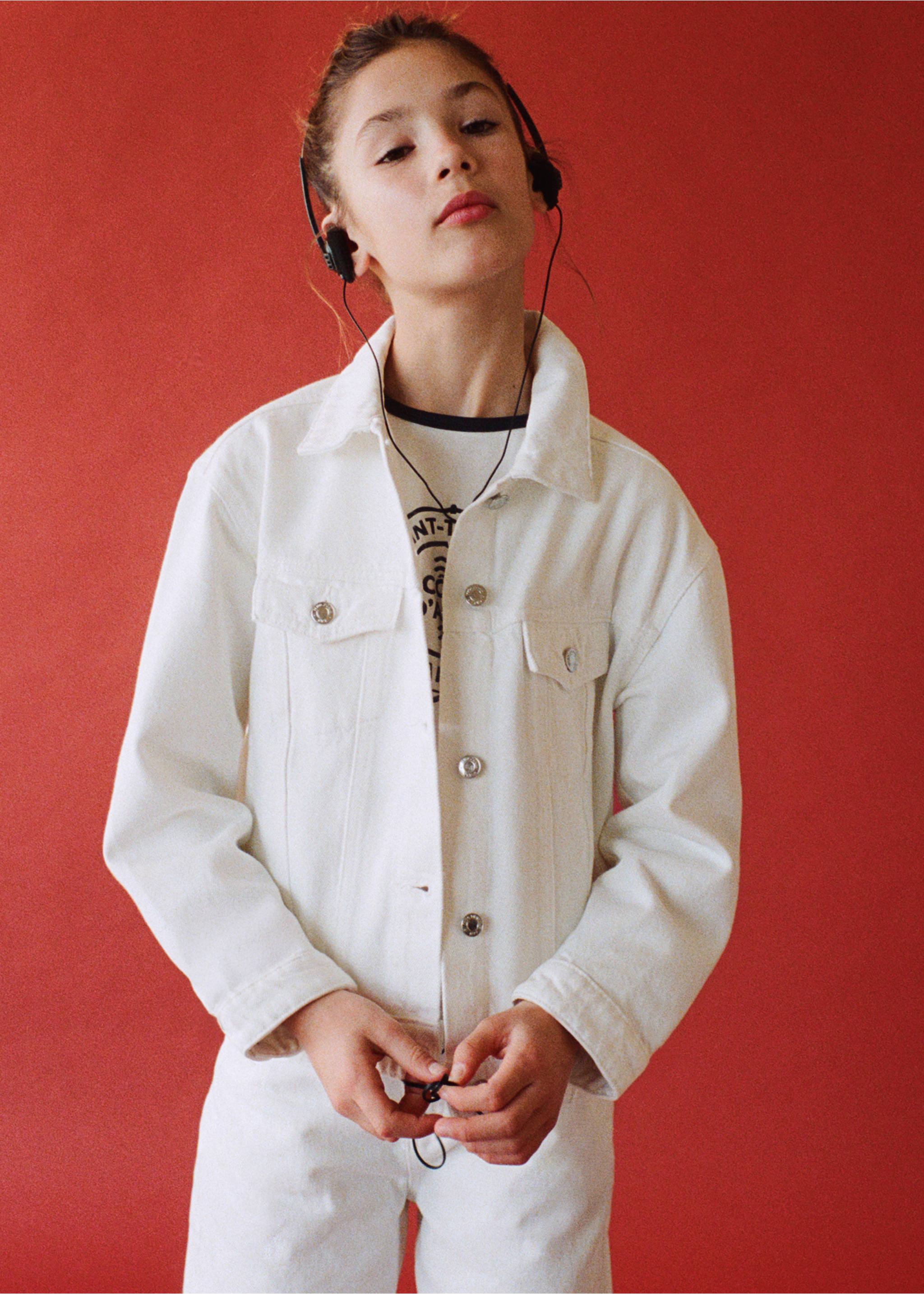Basic denim jacket - General plane, White. Ref: 27085142-00.