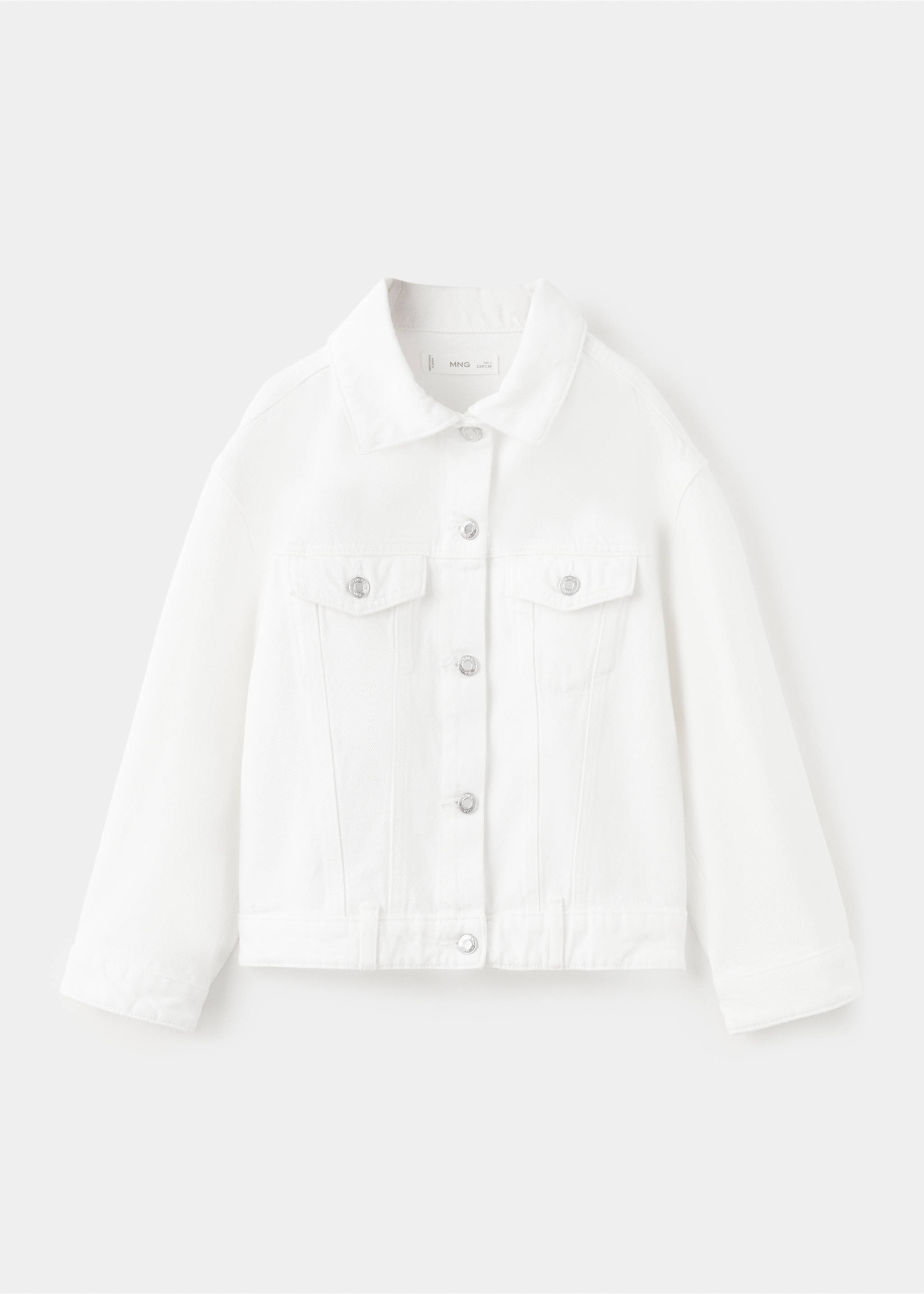 Basic denim jacket - Article without model, White. Ref: 27085142-00.